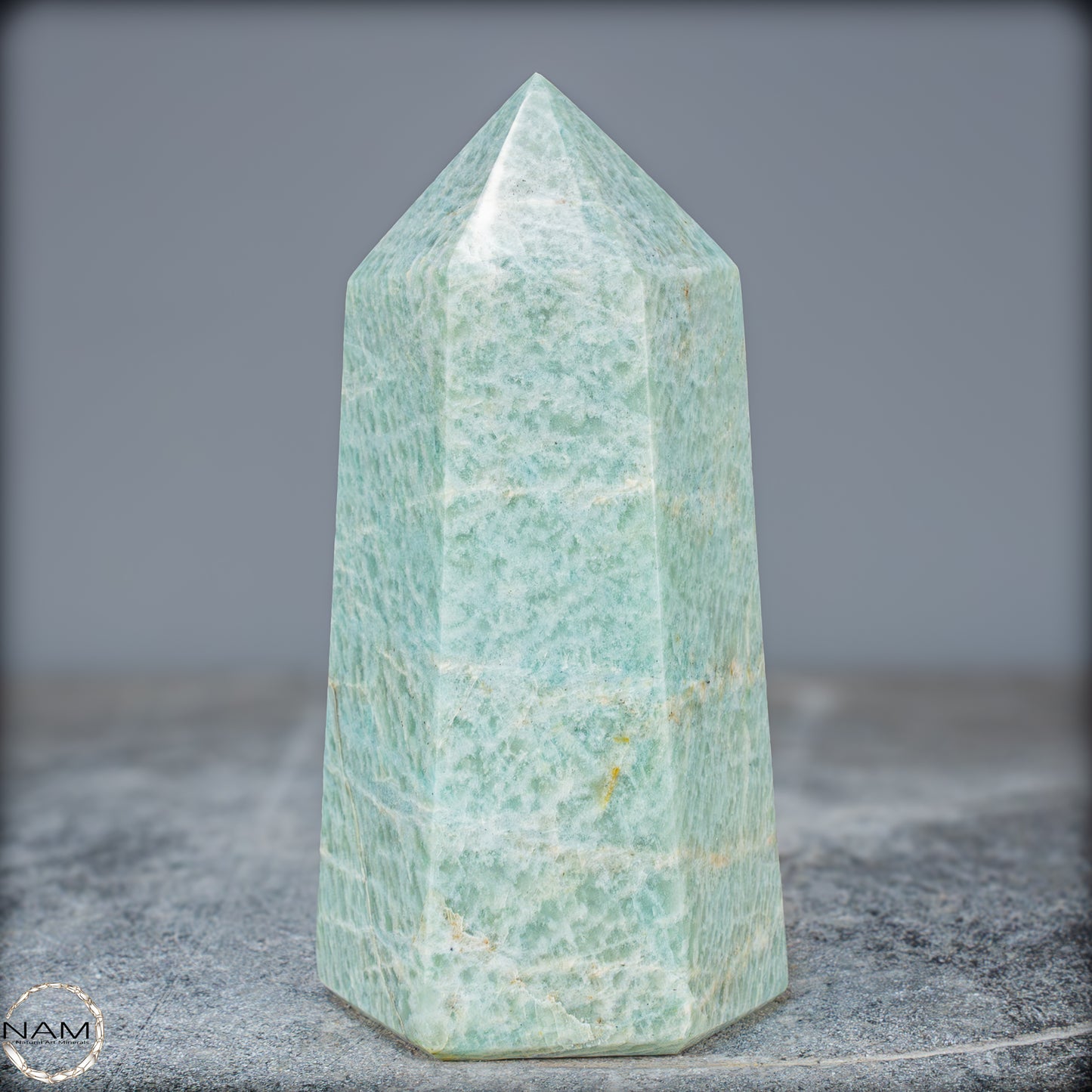 Natürlicher Funkelnder Amazonit Kristall-Obelisk - 962,95g