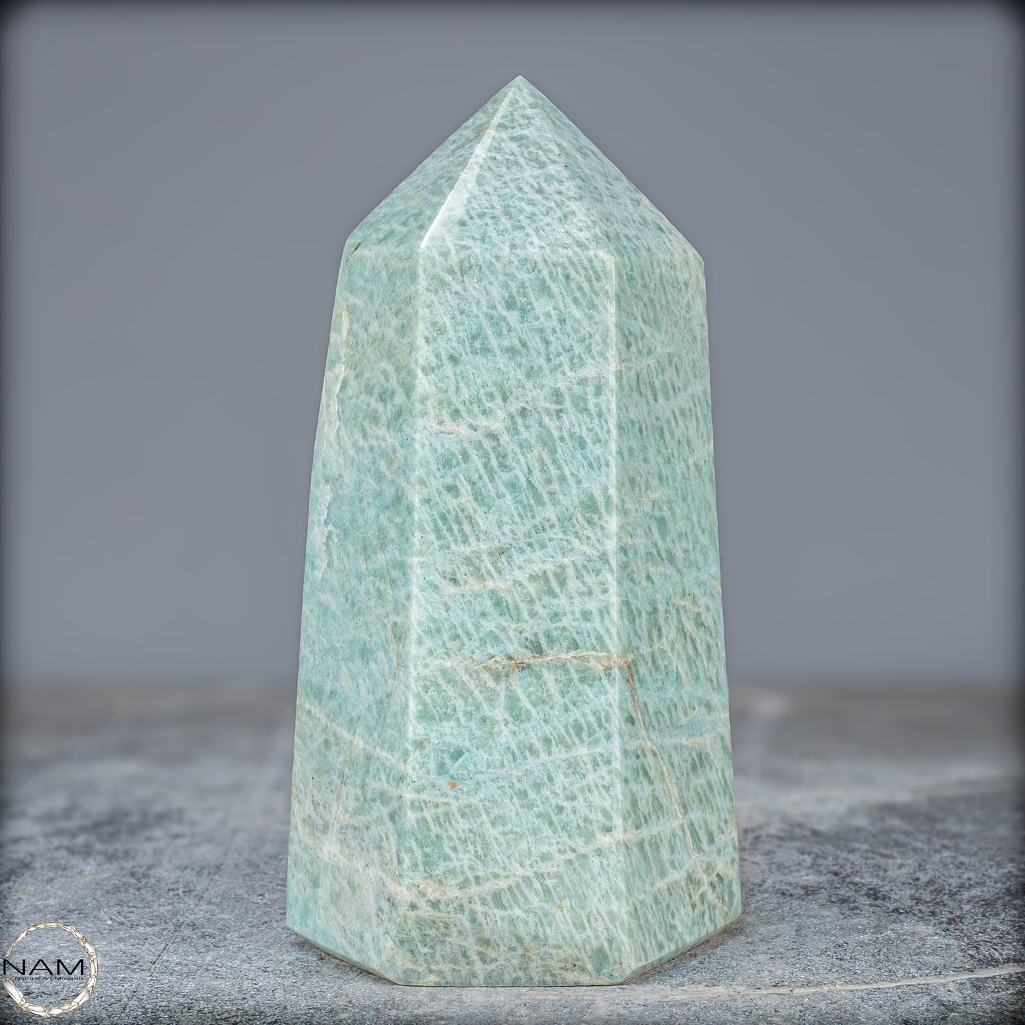 Natürlicher Funkelnder Amazonit Kristall-Obelisk - 962,95g