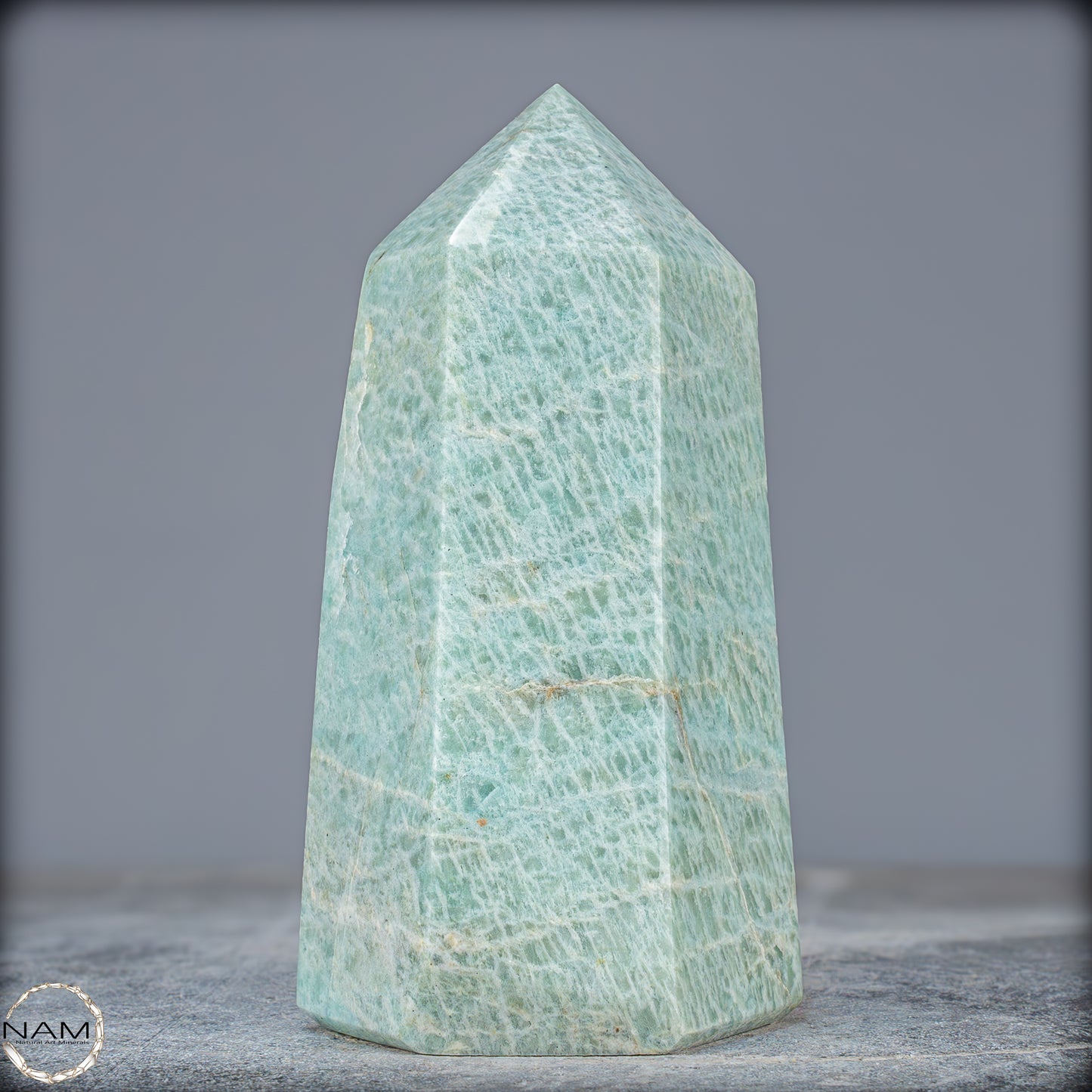 Natürlicher Funkelnder Amazonit Kristall-Obelisk - 962,95g
