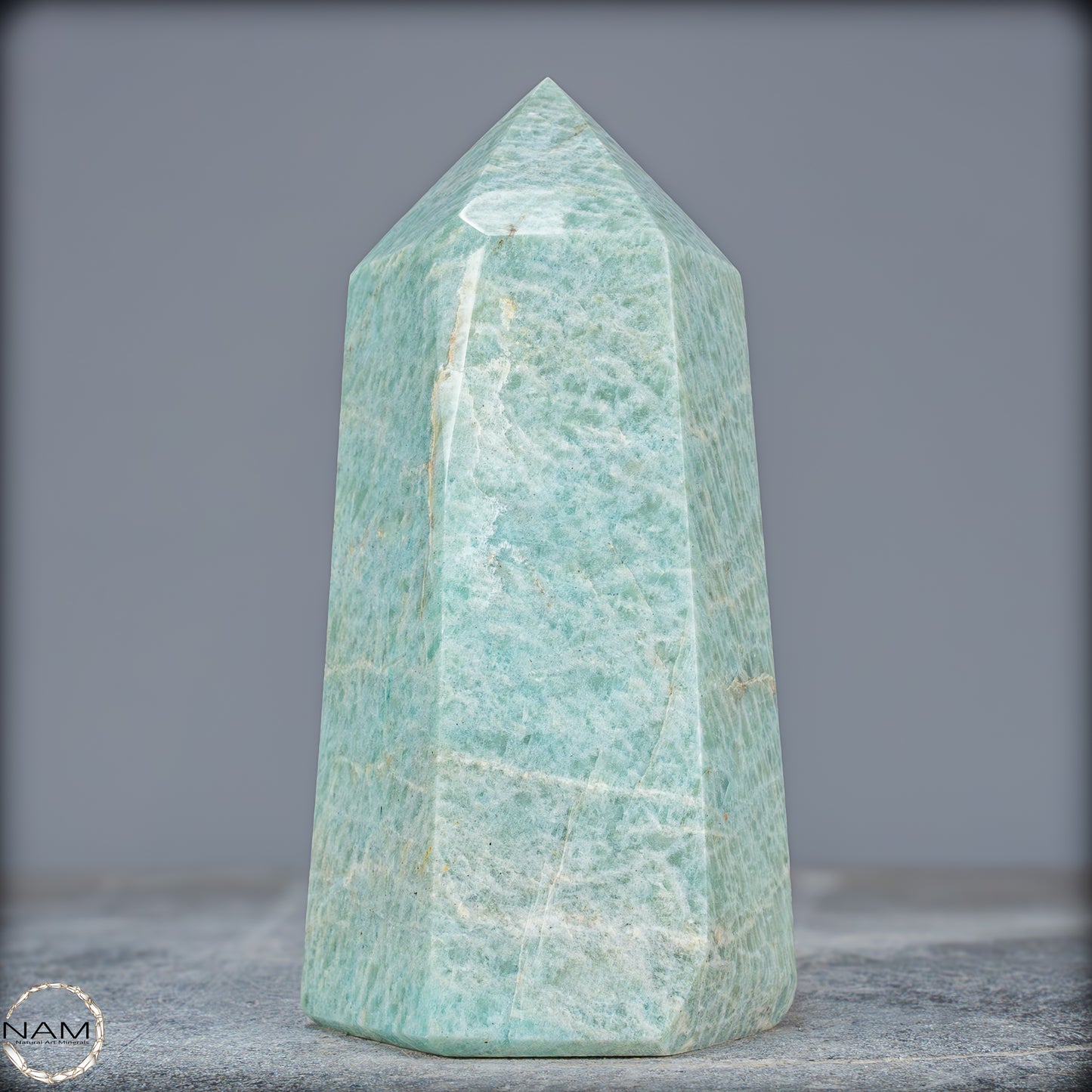 Natürlicher Funkelnder Amazonit Kristall-Obelisk - 962,95g