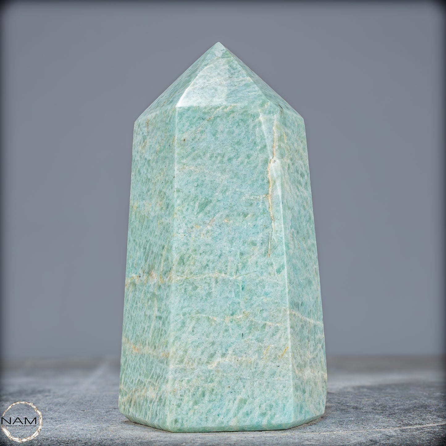 Natürlicher Funkelnder Amazonit Kristall-Obelisk - 962,95g