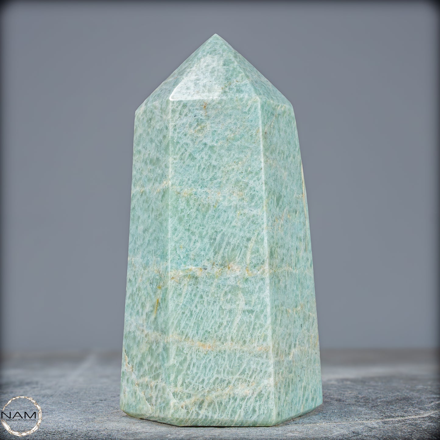 Natürlicher Funkelnder Amazonit Kristall-Obelisk - 962,95g