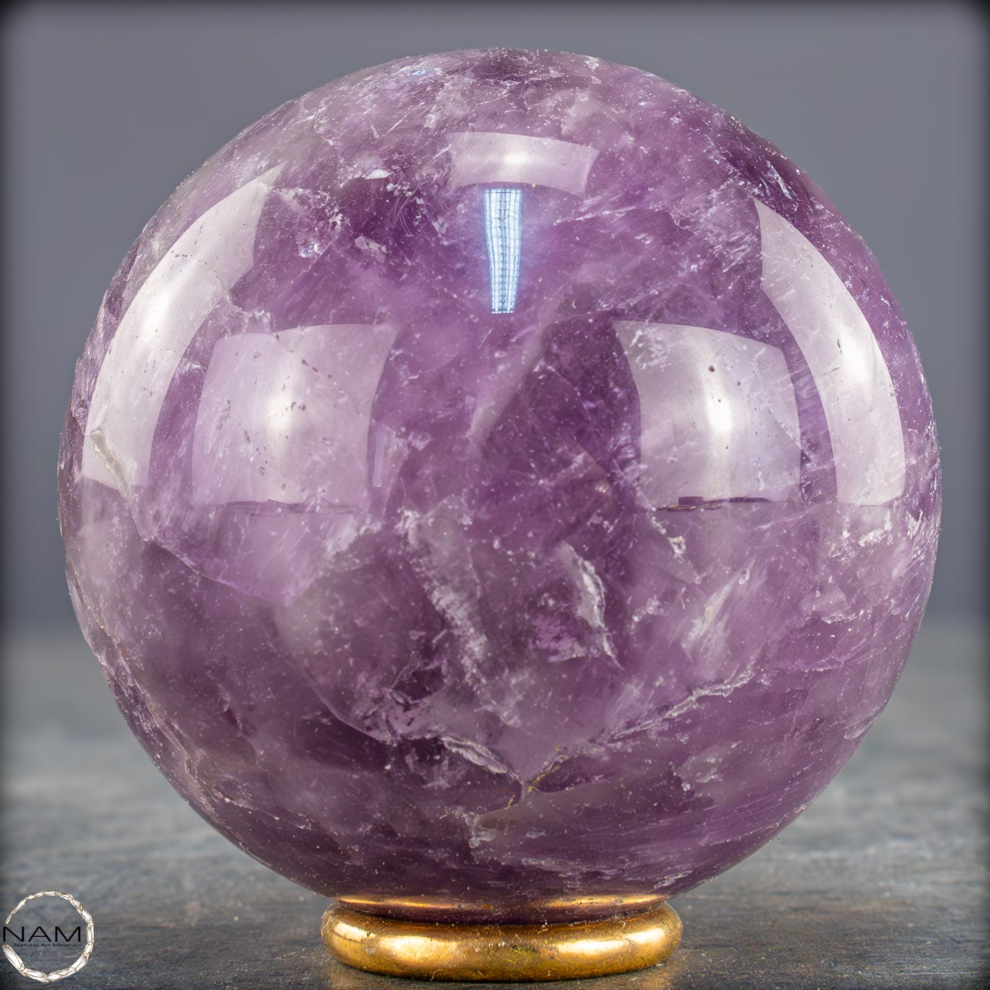 Natürliche Amethyst-Kristall Kugel, Brasilien - 406,43g - 66mm