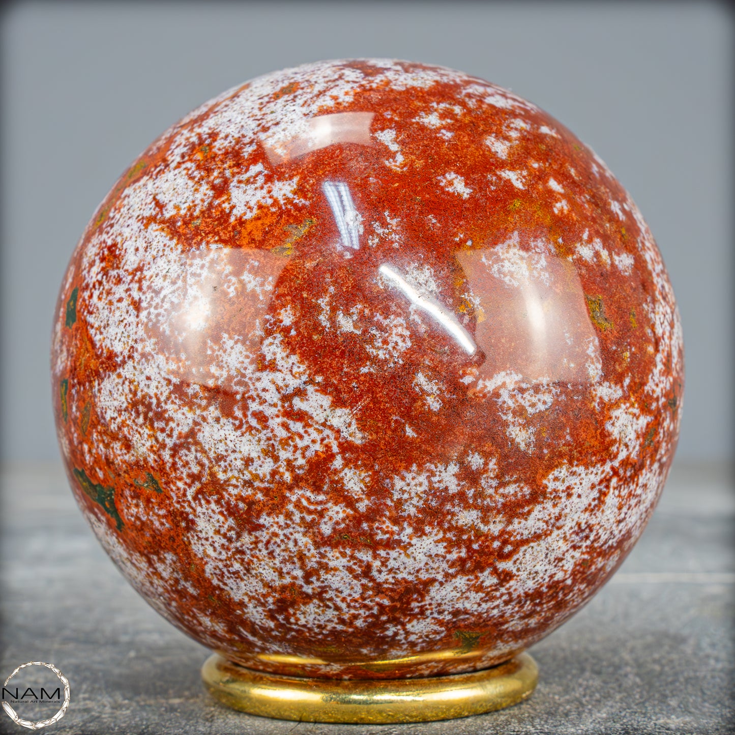 Natürliche Ocean-Jaspis-Achat Kugel - 648,27g - 78mm