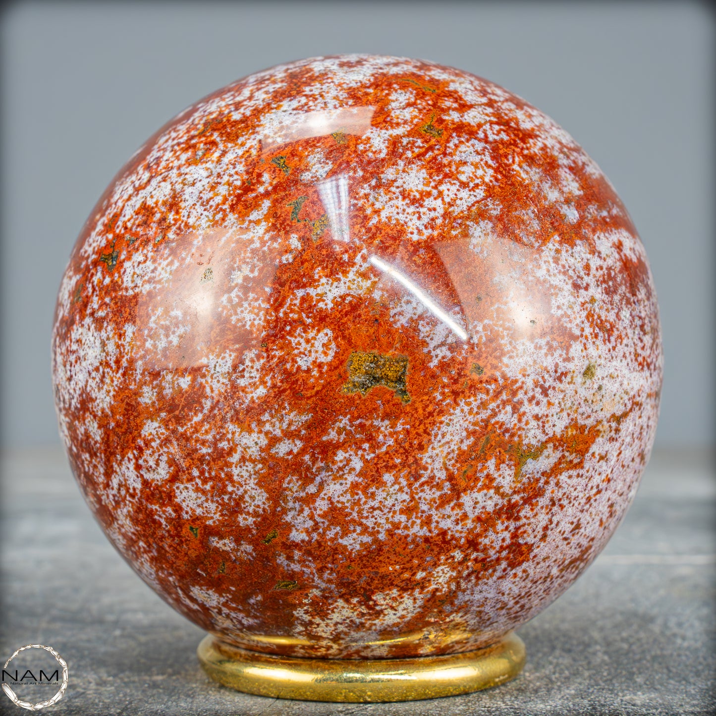 Natürliche Ocean-Jaspis-Achat Kugel - 648,27g - 78mm