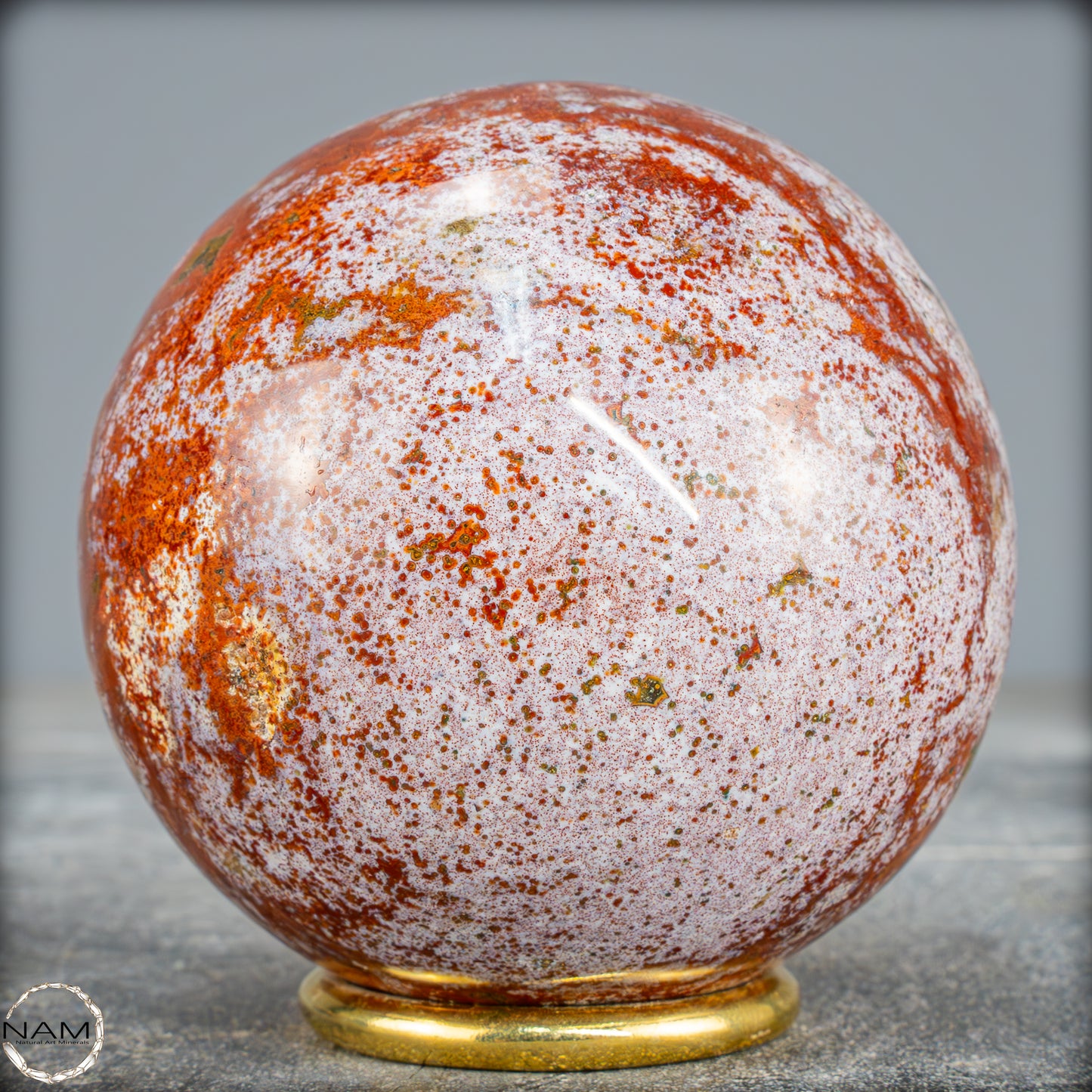 Natürliche Ocean-Jaspis-Achat Kugel - 648,27g - 78mm
