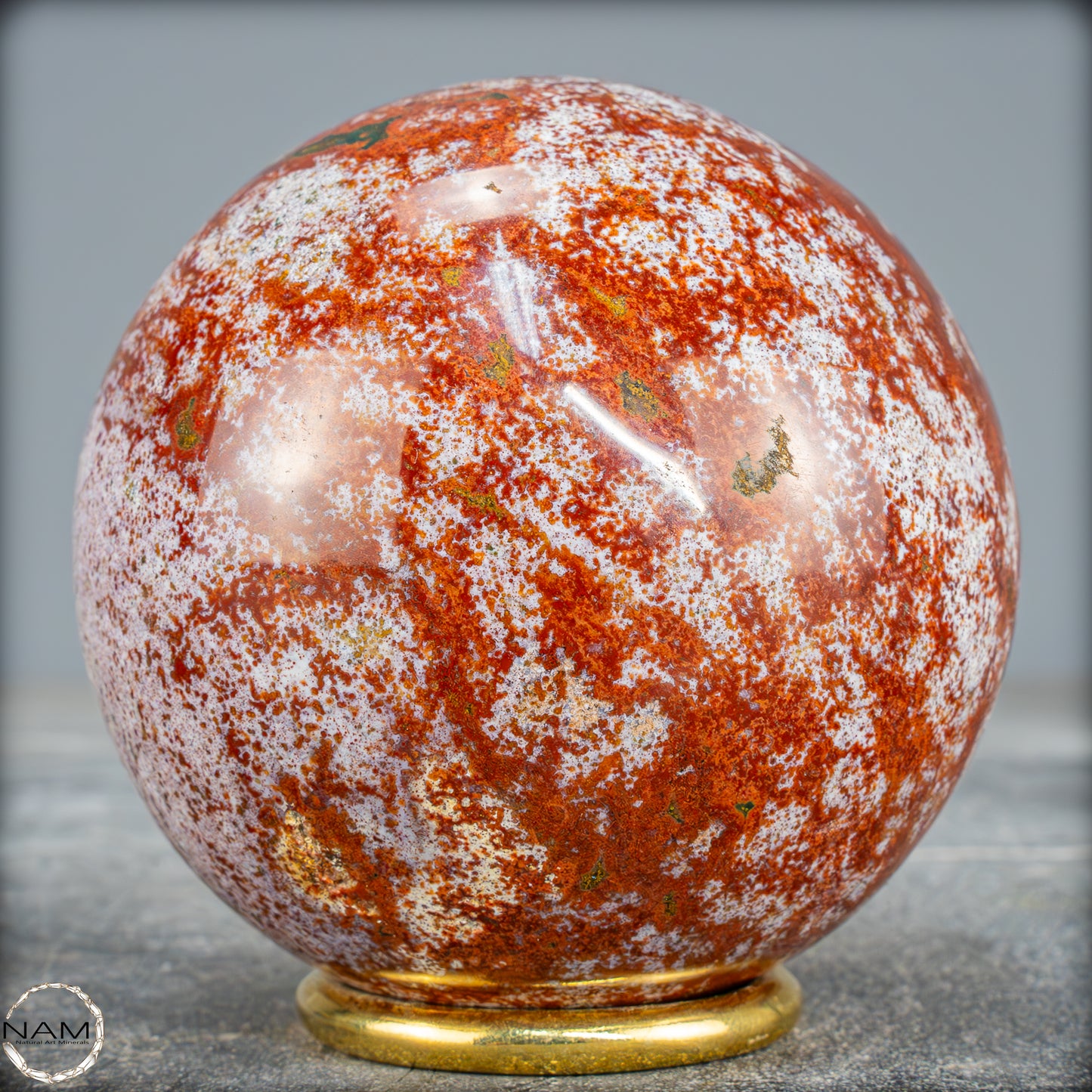 Natürliche Ocean-Jaspis-Achat Kugel - 648,27g - 78mm
