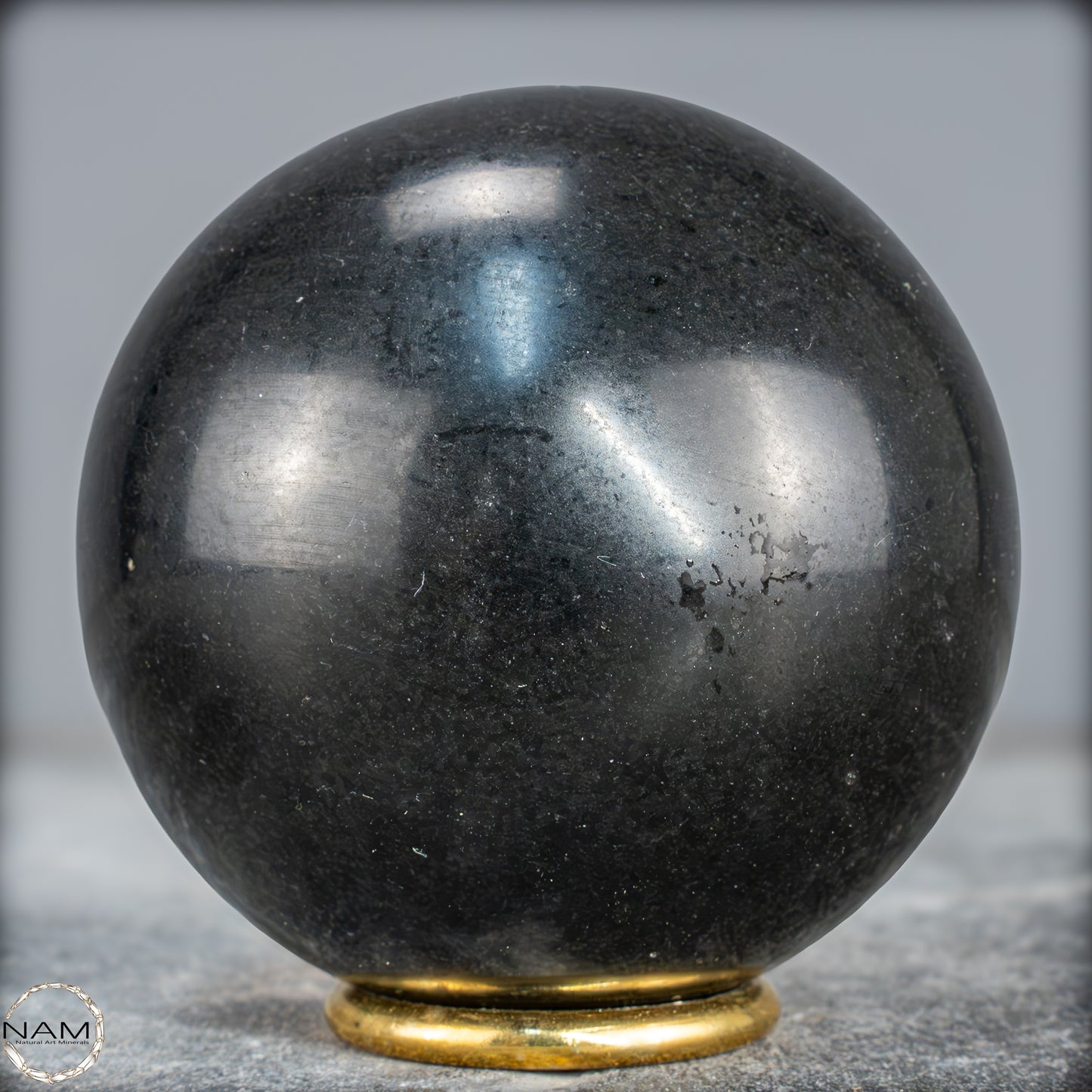 Schwarze Tourmalin-Kristall Kugel aus Brasilien - 984,45g - 87mm