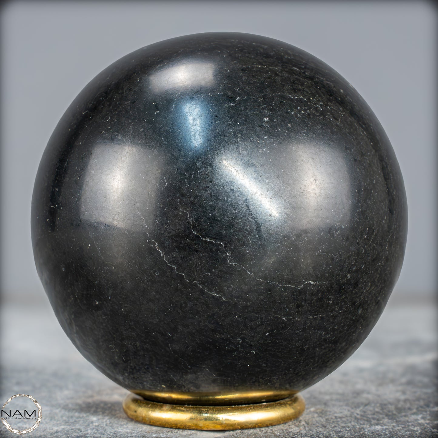 Schwarze Tourmalin-Kristall Kugel aus Brasilien - 984,45g - 87mm