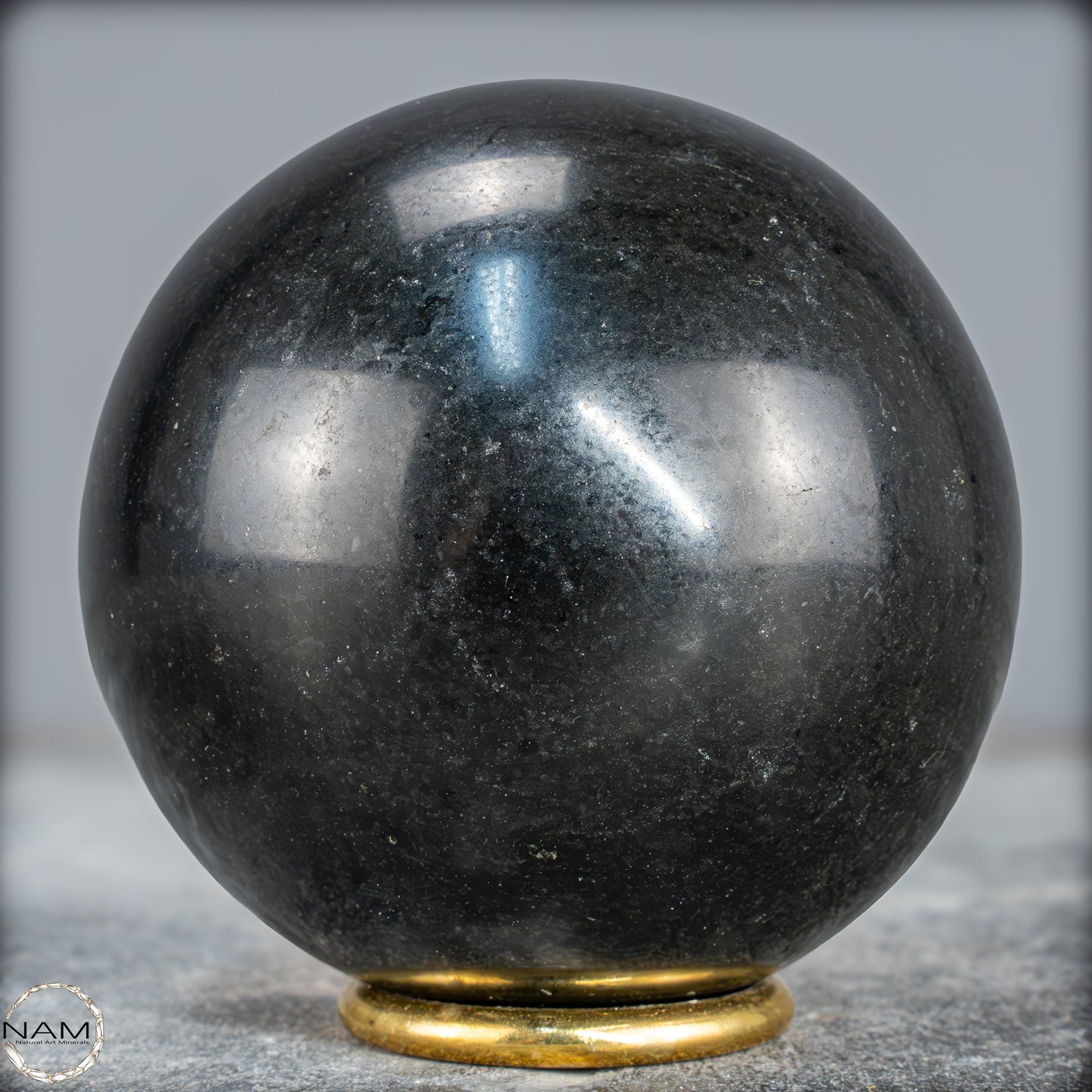 Schwarze Tourmalin-Kristall Kugel aus Brasilien - 984,45g - 87mm