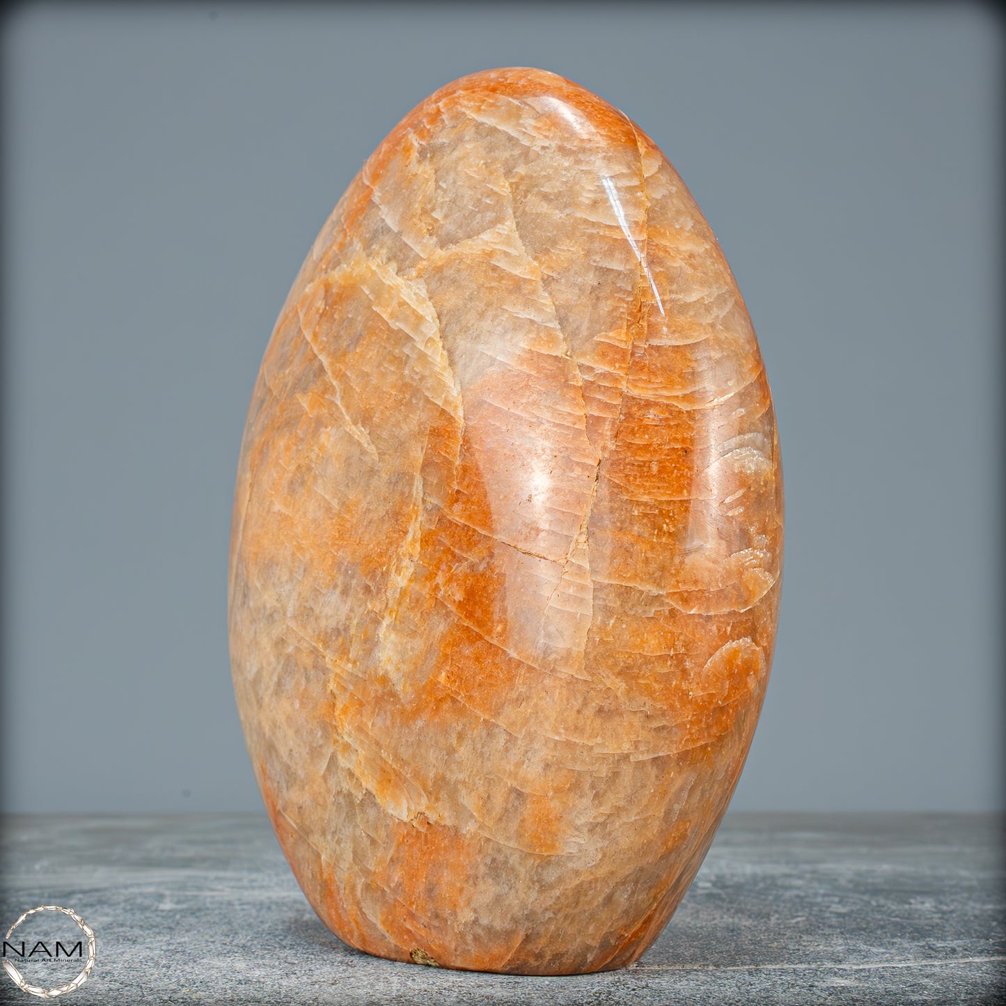 Natürliche Pfirsich-Mondstein Freiform - 1611,04g