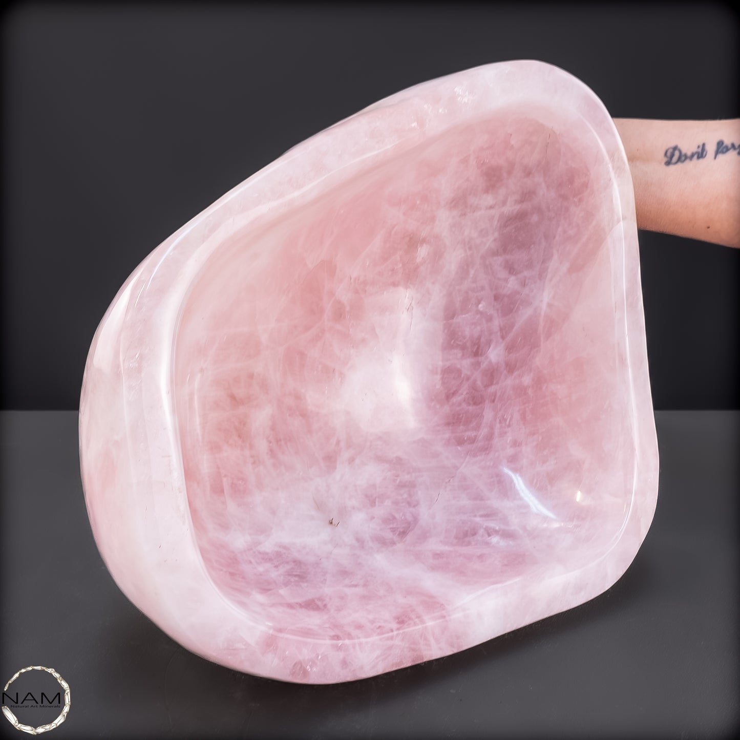 Natürliche Rosenquarz Schale / Schüssel - 18346,13g