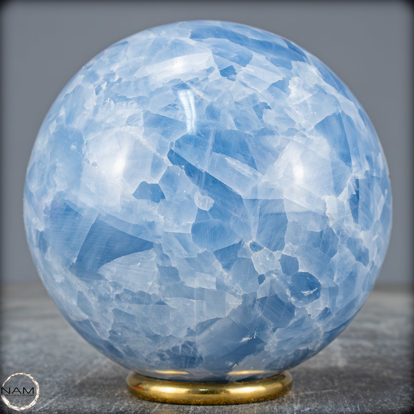 Natürliche Blaue Calcit-Kristall Kugel - 970,51g - 90mm
