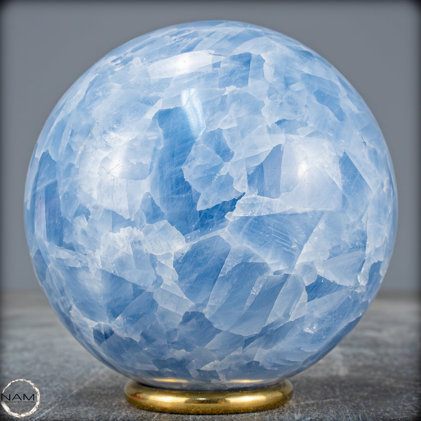 Natürliche Blaue Calcit-Kristall Kugel - 970,51g - 90mm
