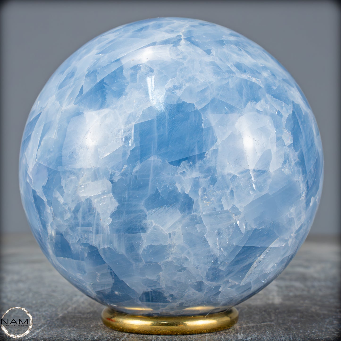 Natürliche Blaue Calcit-Kristall Kugel - 970,51g - 90mm