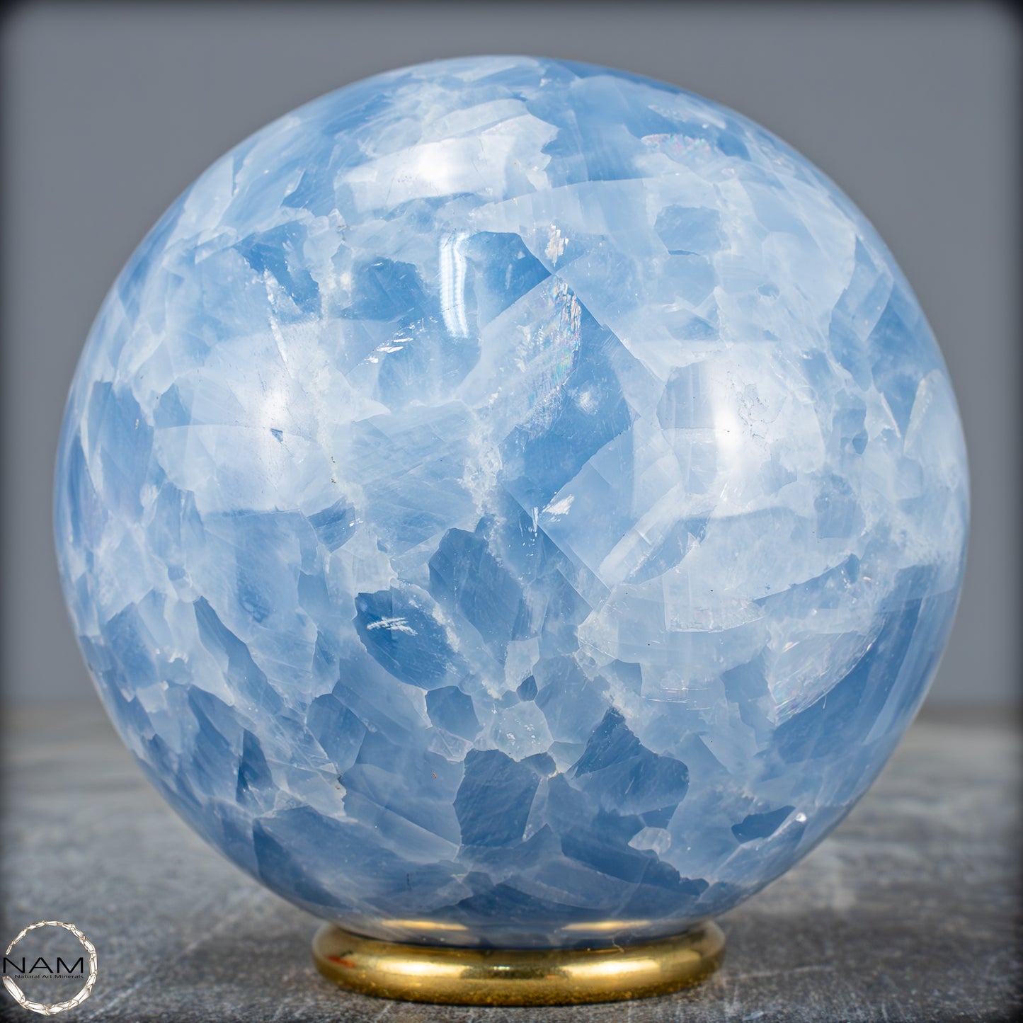 Natürliche Blaue Calcit-Kristall Kugel - 970,51g - 90mm