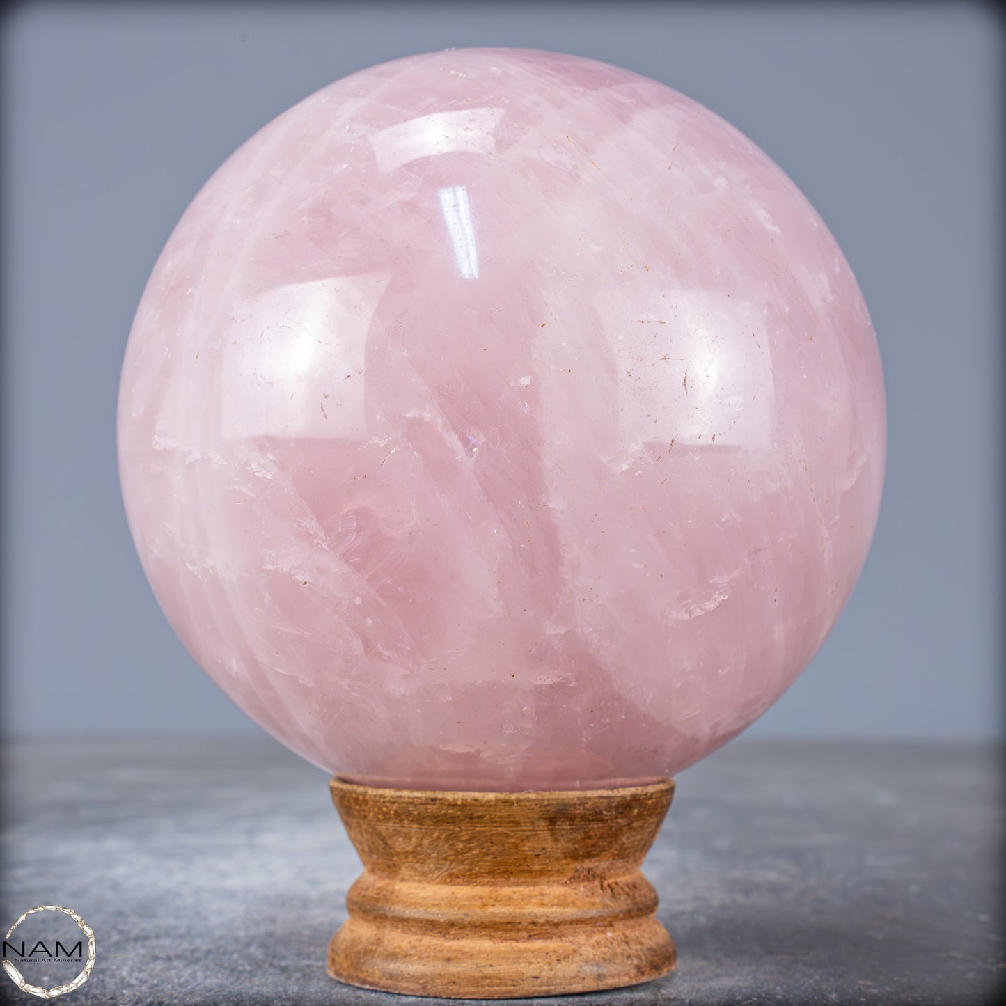 Natürliche Rosenquarz Kristall-Kugel aus Brasilien - 1253,37g - 97,5mm