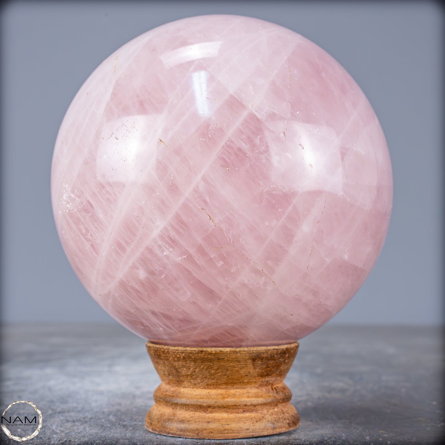 Natürliche Rosenquarz Kristall-Kugel aus Brasilien - 1253,37g - 97,5mm
