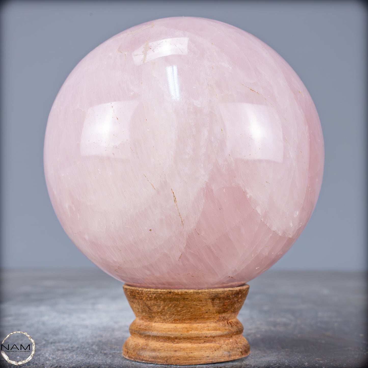 Natürliche Rosenquarz Kristall-Kugel aus Brasilien - 1253,37g - 97,5mm