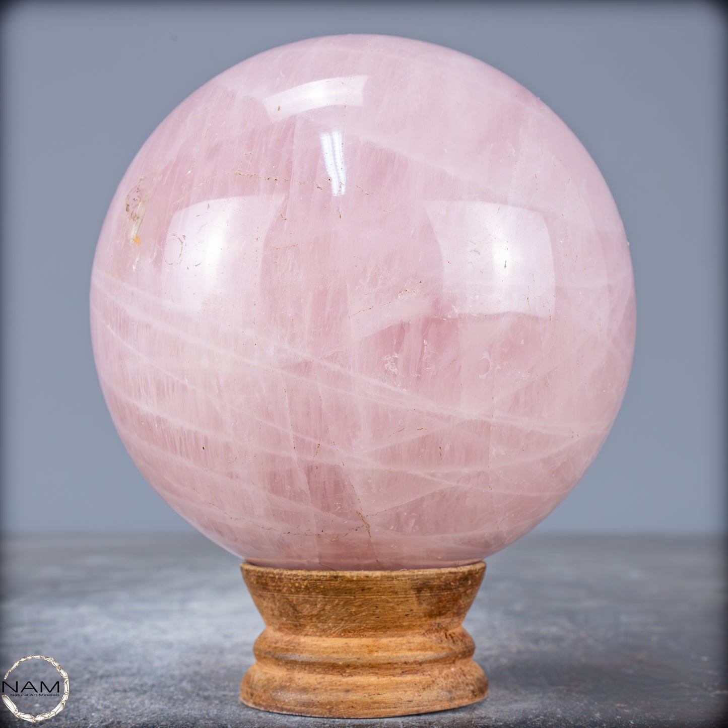 Natürliche Rosenquarz Kristall-Kugel aus Brasilien - 1253,37g - 97,5mm