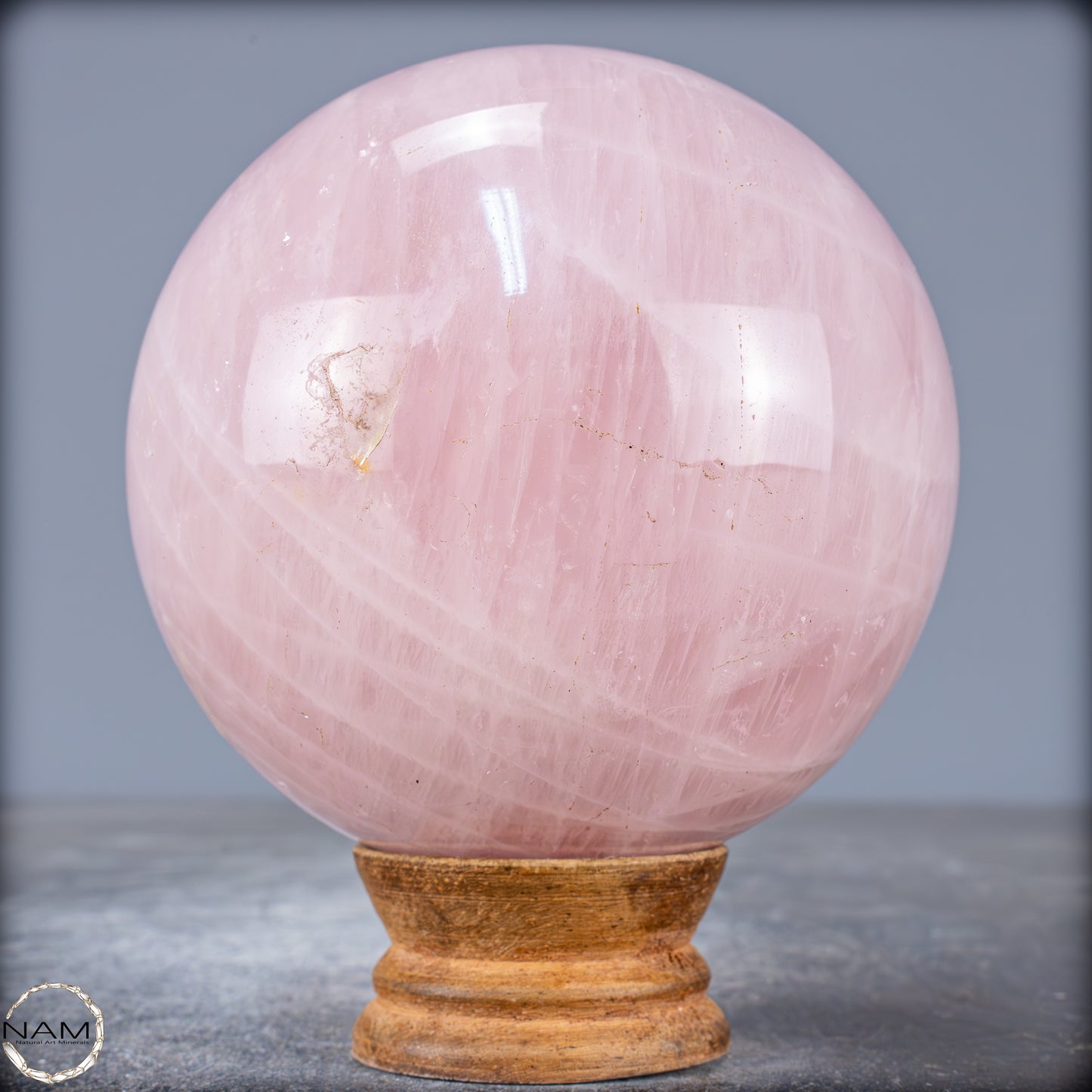 Natürliche Rosenquarz Kristall-Kugel aus Brasilien - 1253,37g - 97,5mm