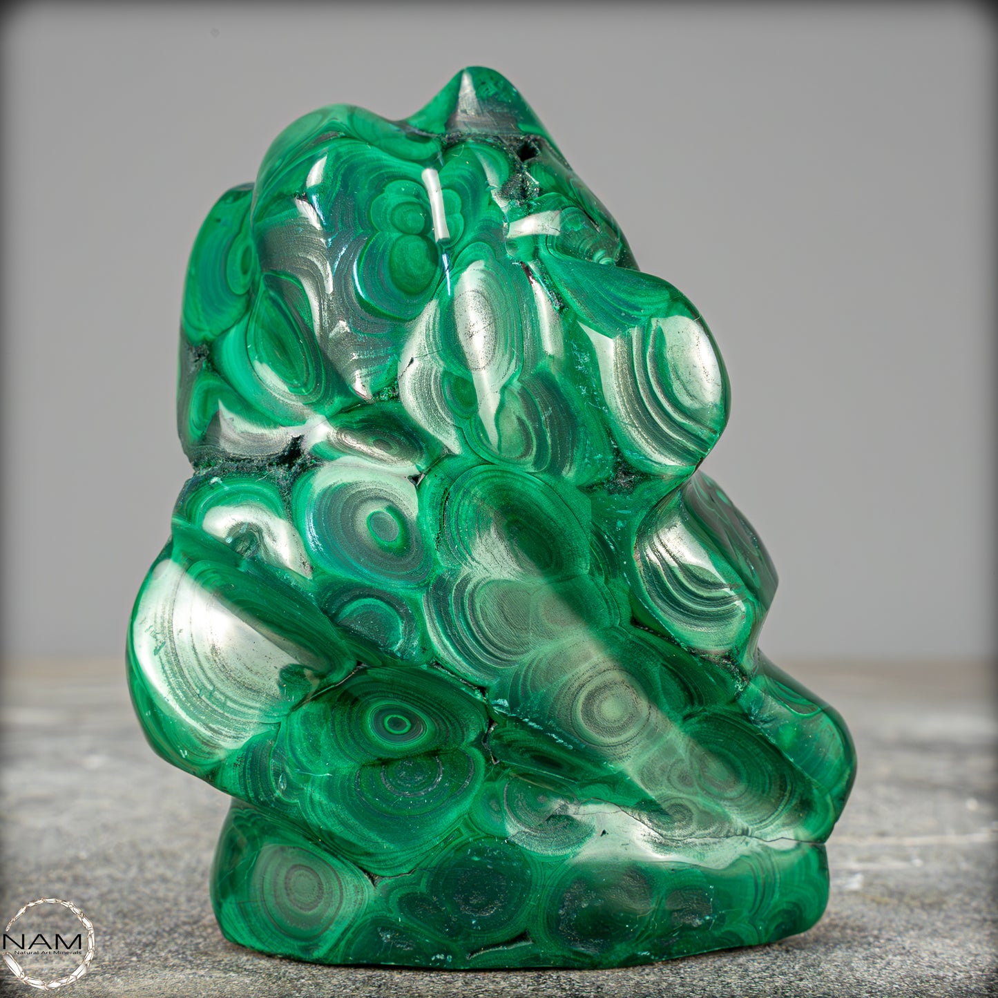 Natürliche Malachit Flamme, Kongo- 353,02g