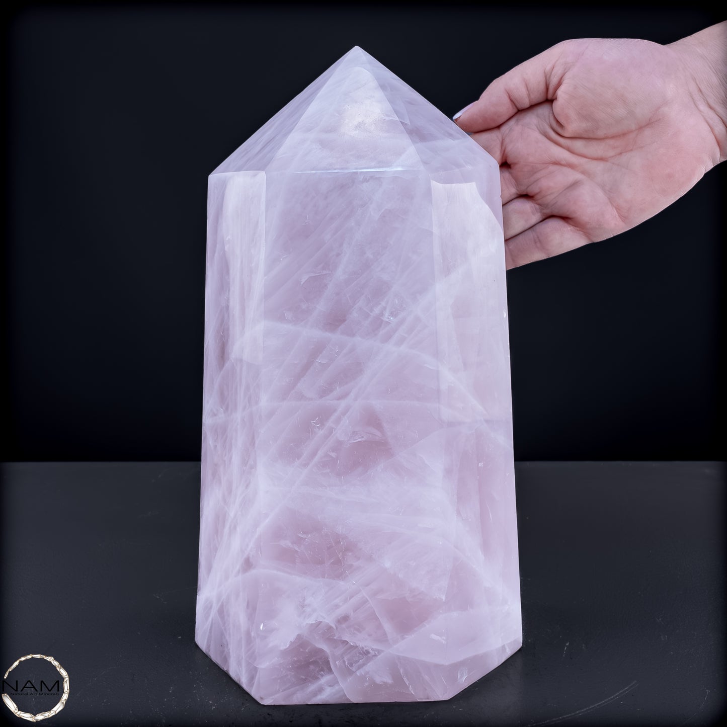 Natürlicher Großer Rosenquarz Obelisk aus Brasilien - 8291,22 g