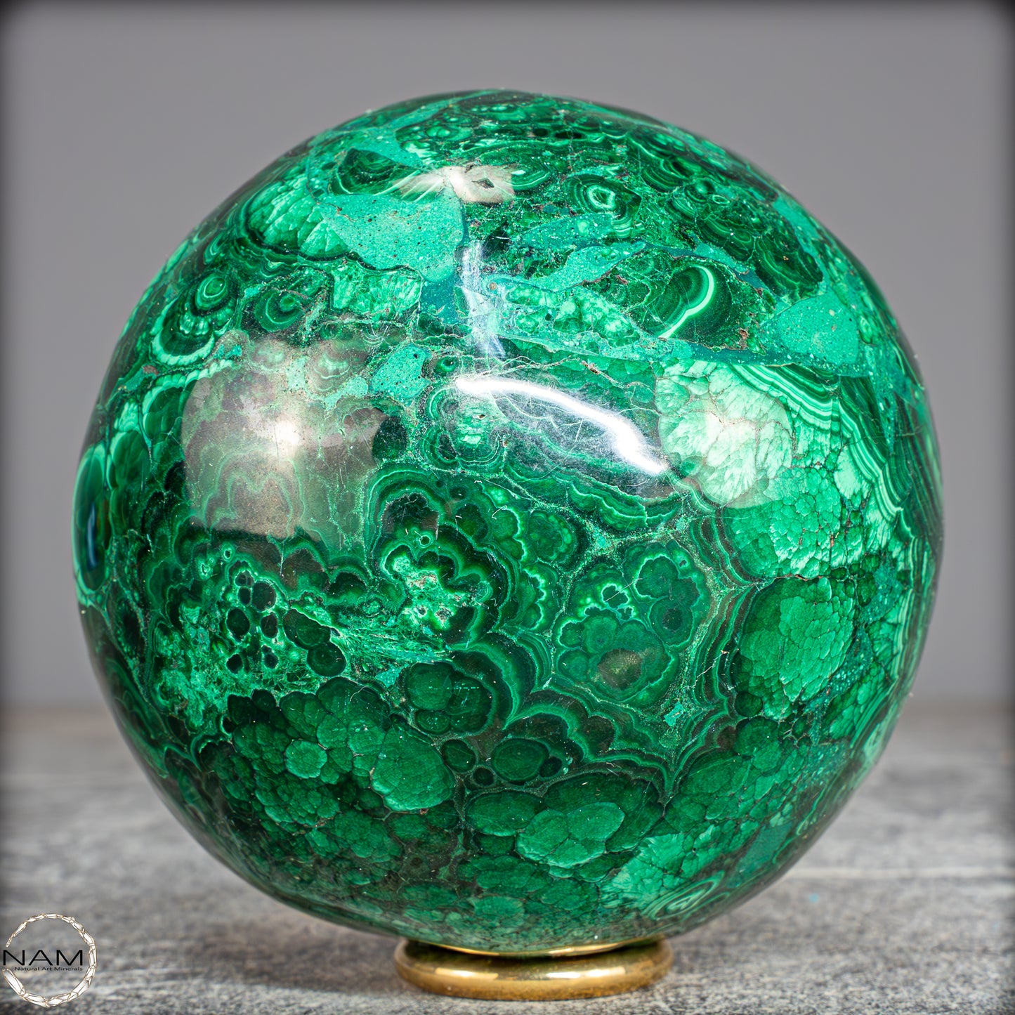 Natürliche Malachit-Kristall Kugel, Kongo - 1147,83g - 86mm