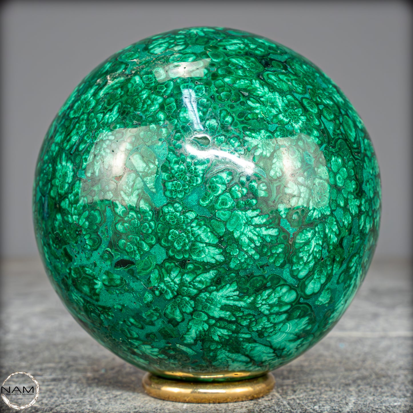 Natürliche Malachit-Kristall Kugel, Kongo - 736,75g - 73mm