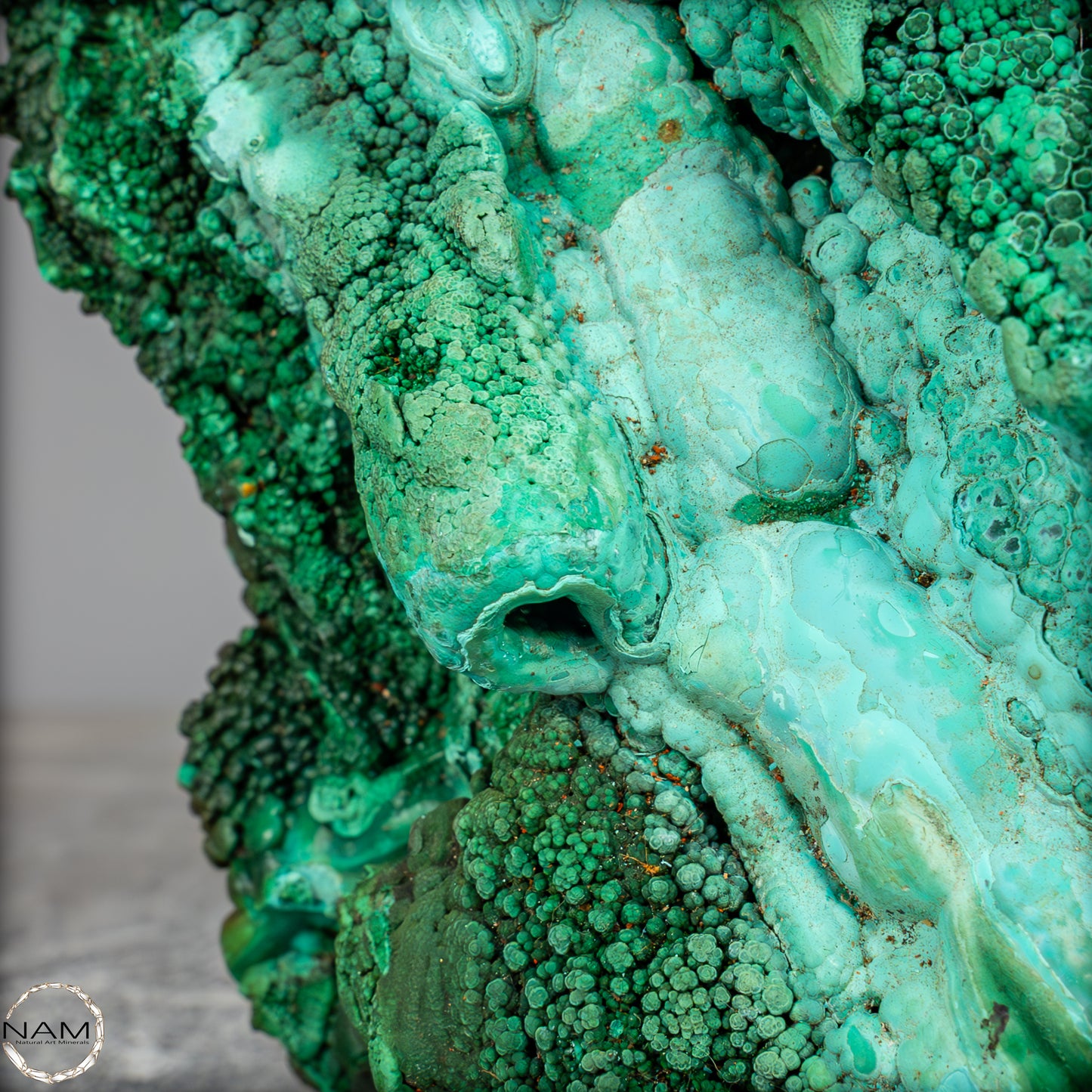 Natürliche Malachit und Chrysocolla Skulptur- 1085,71g
