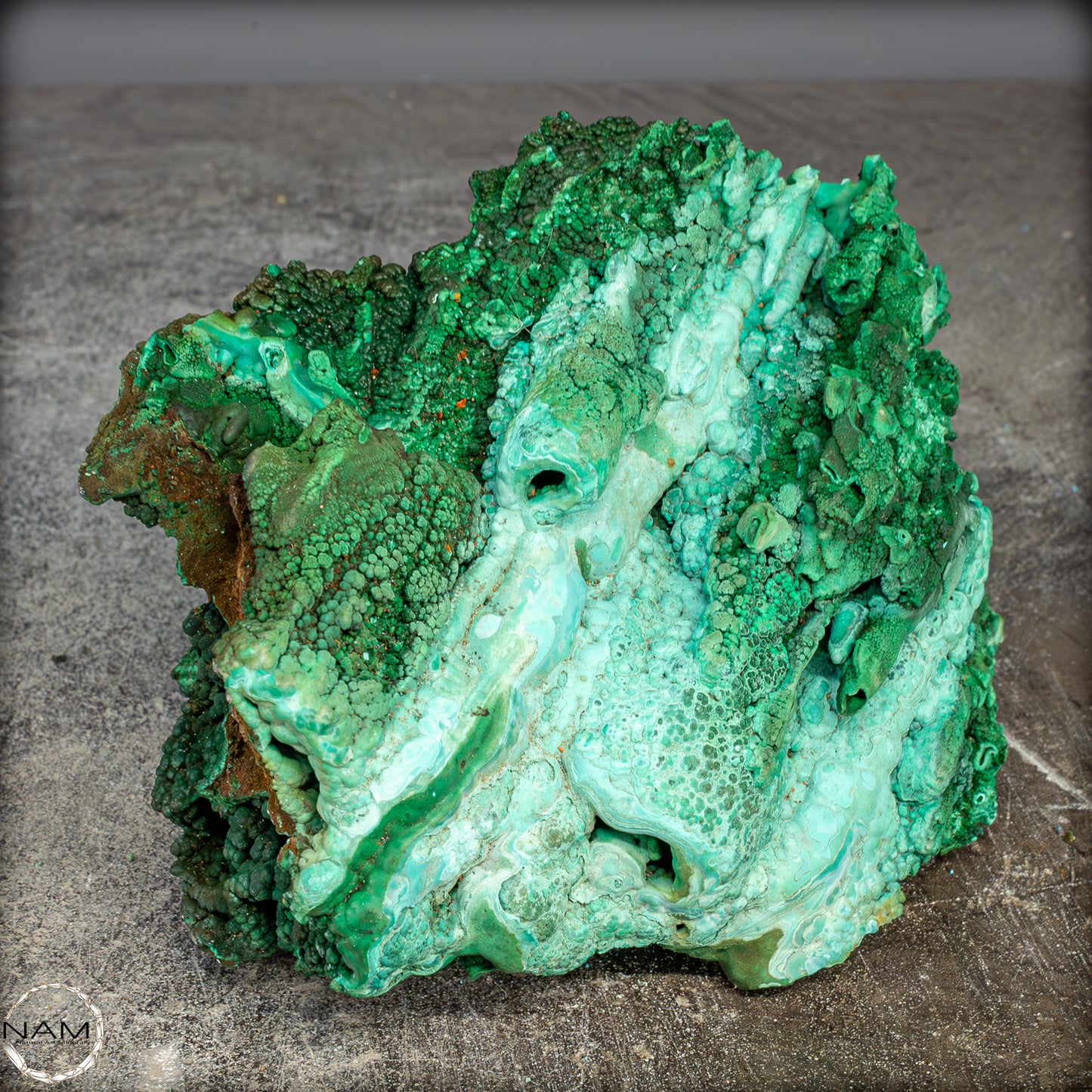 Natürliche Malachit und Chrysocolla Skulptur- 1085,71g