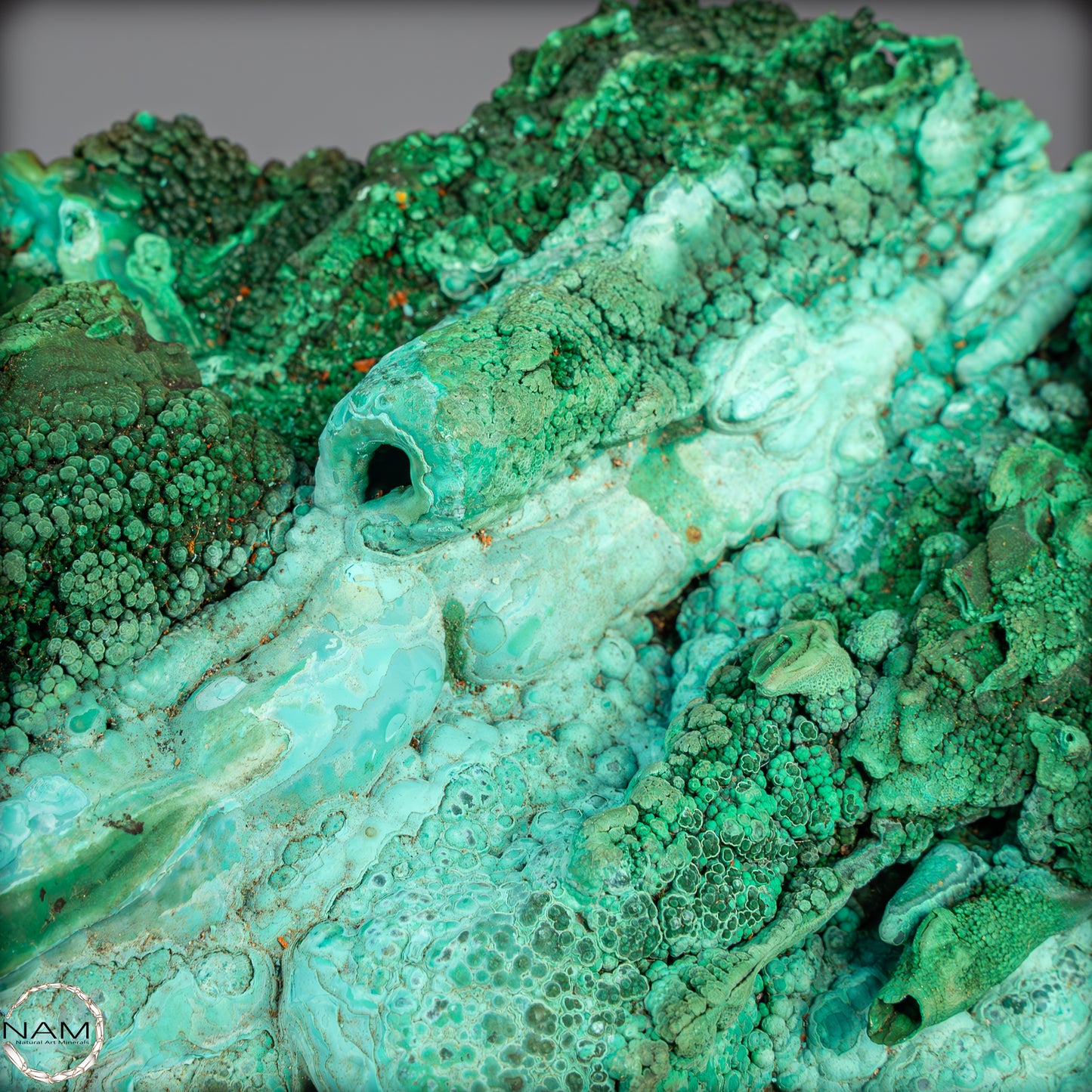 Natürliche Malachit und Chrysocolla Skulptur- 1085,71g