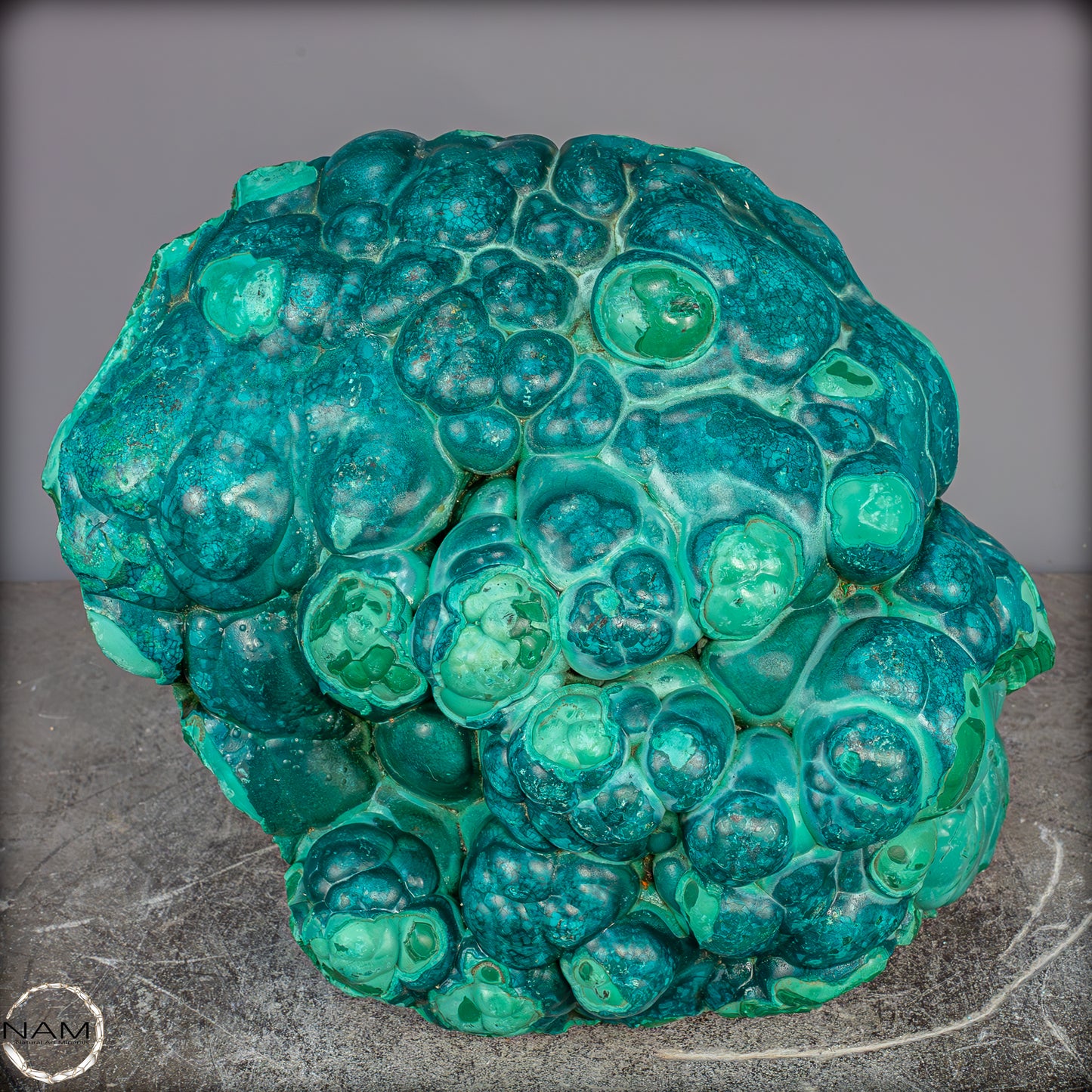 Natürlicher Botryoidaler Chrysokolla und Malachit, sehr selten - 11178,12g