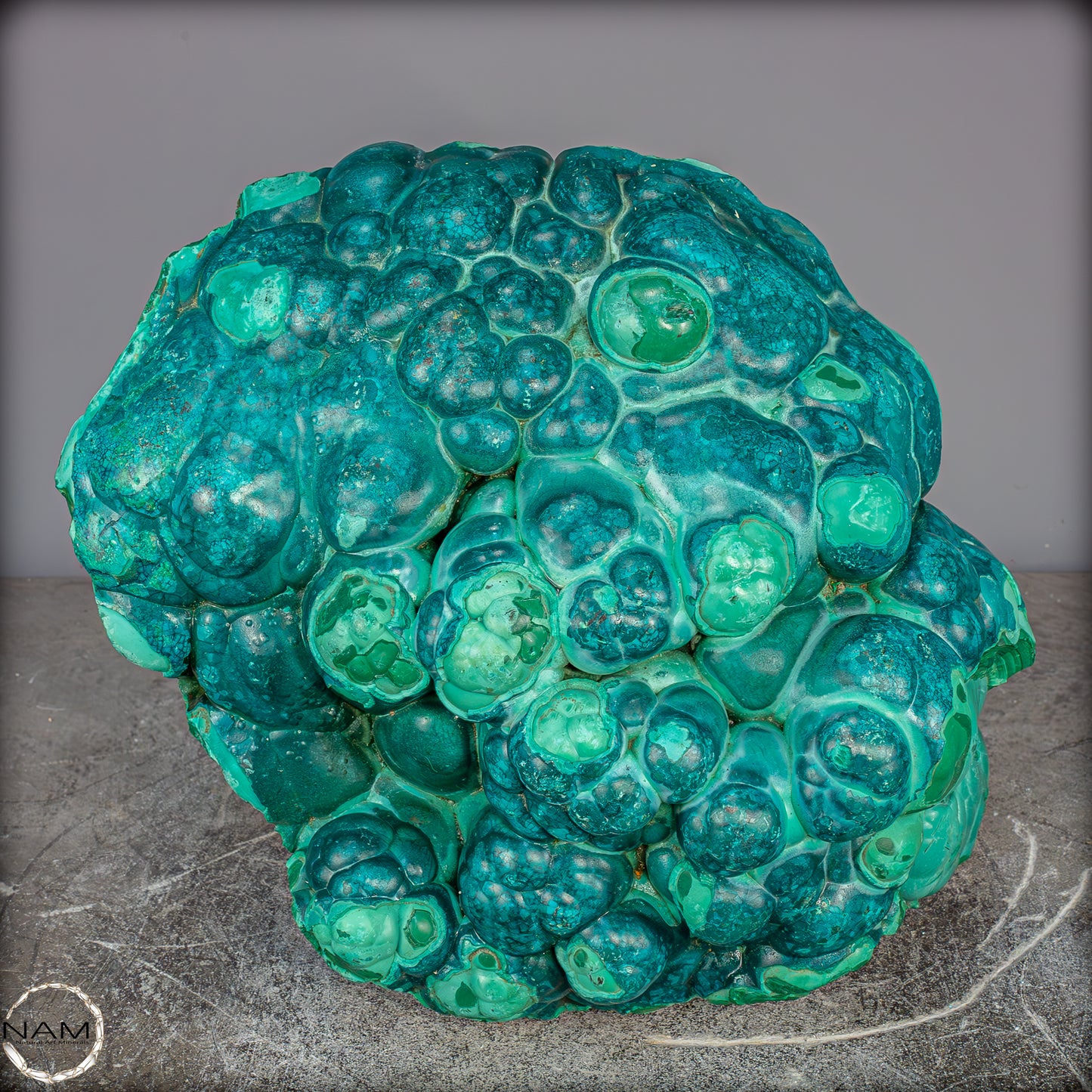 Natürlicher Botryoidaler Chrysokolla und Malachit, sehr selten - 11178,12g