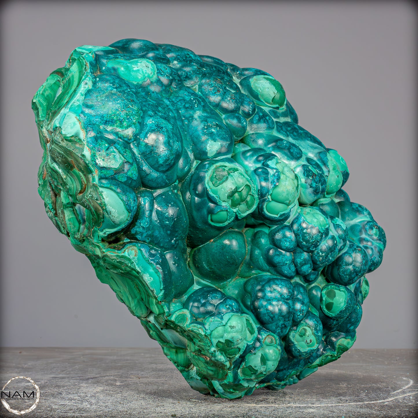 Natürlicher Botryoidaler Chrysokolla und Malachit, sehr selten - 11178,12g