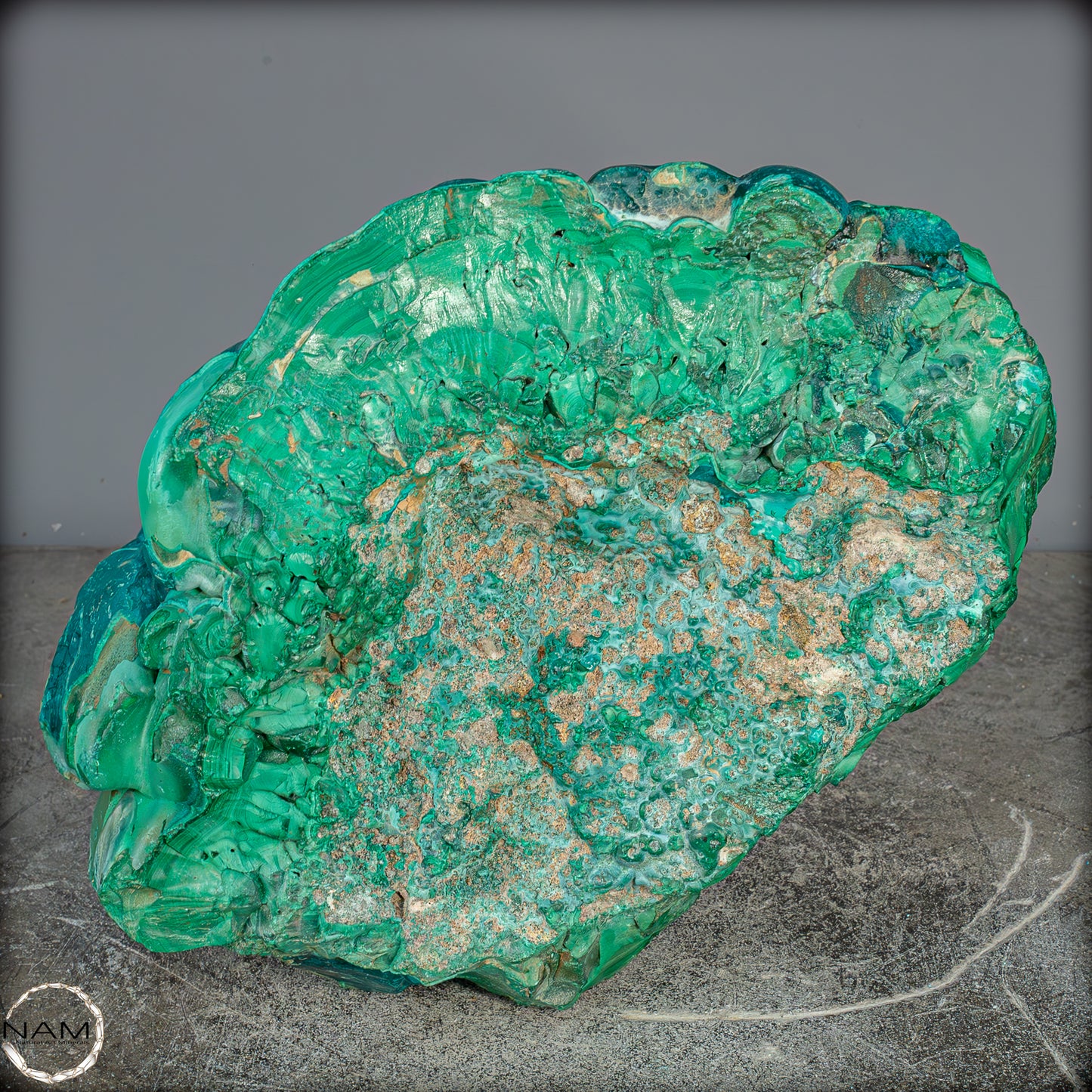 Natürlicher Botryoidaler Chrysokolla und Malachit, sehr selten - 11178,12g