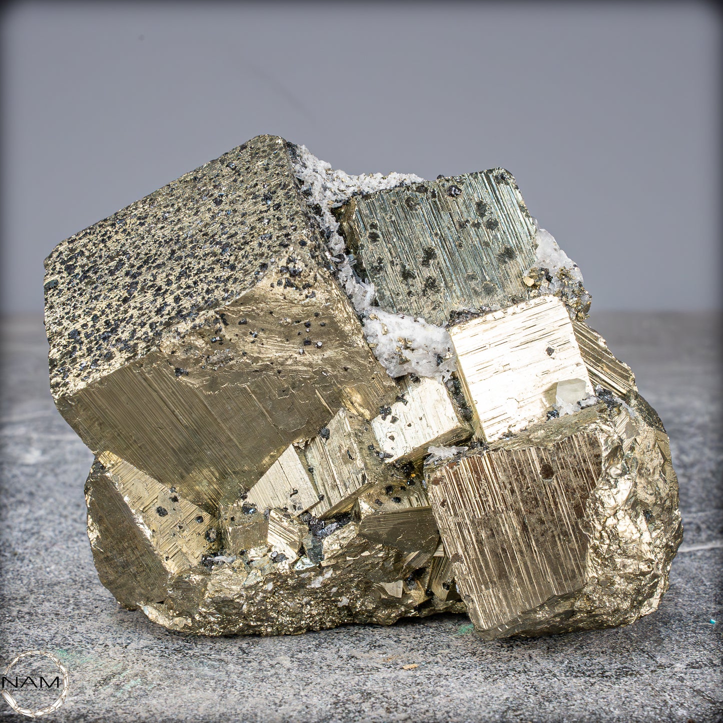 Natürliche Pyrit, Quarz und Galena Kristallcluster - 1231,93g