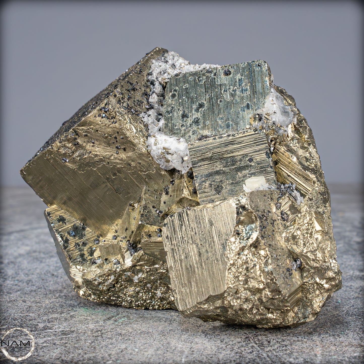 Natürliche Pyrit, Quarz und Galena Kristallcluster - 1231,93g