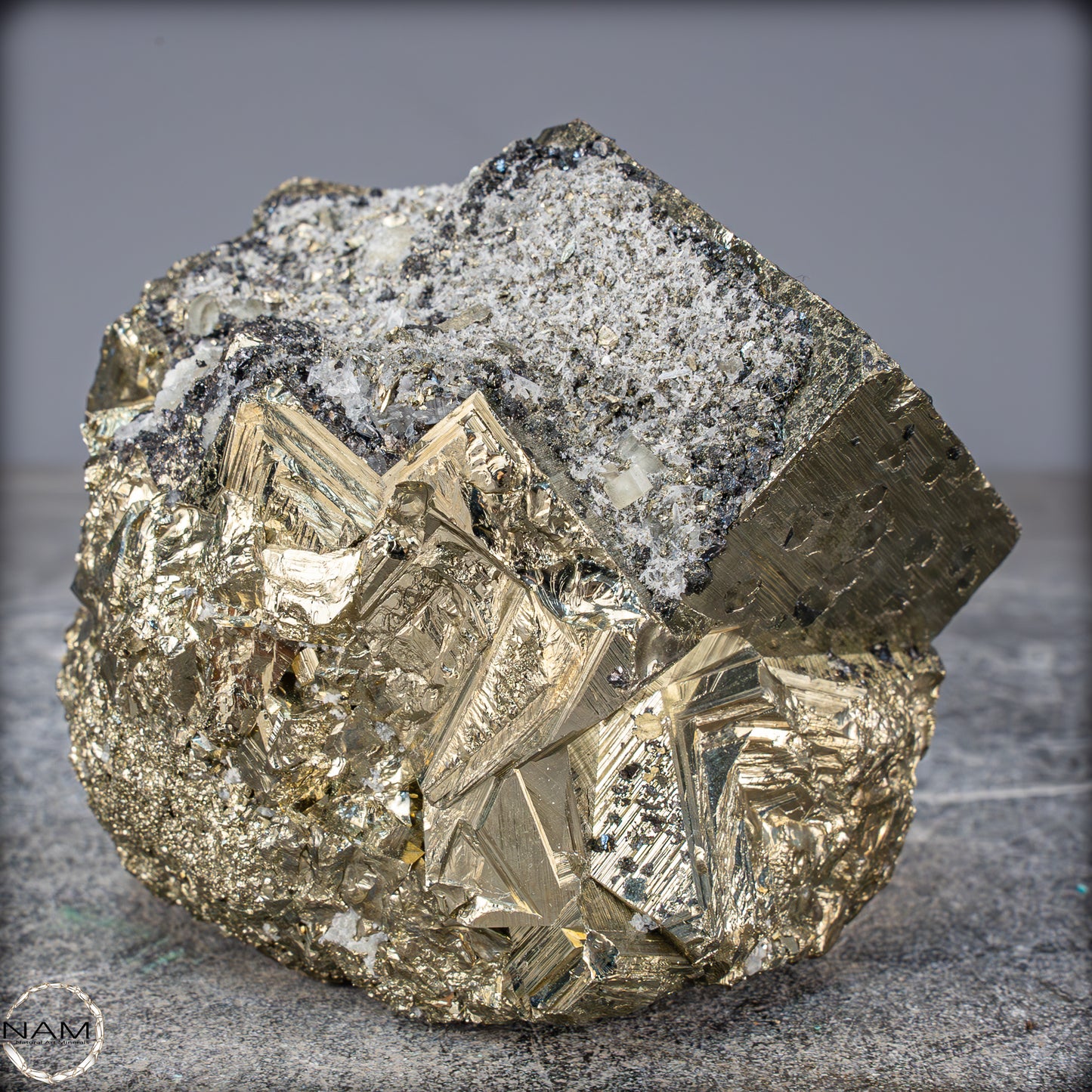 Natürliche Pyrit, Quarz und Galena Kristallcluster - 1231,93g