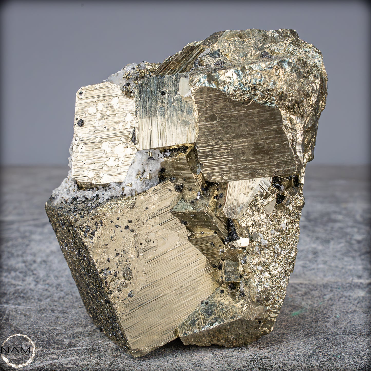 Natürliche Pyrit, Quarz und Galena Kristallcluster - 1231,93g