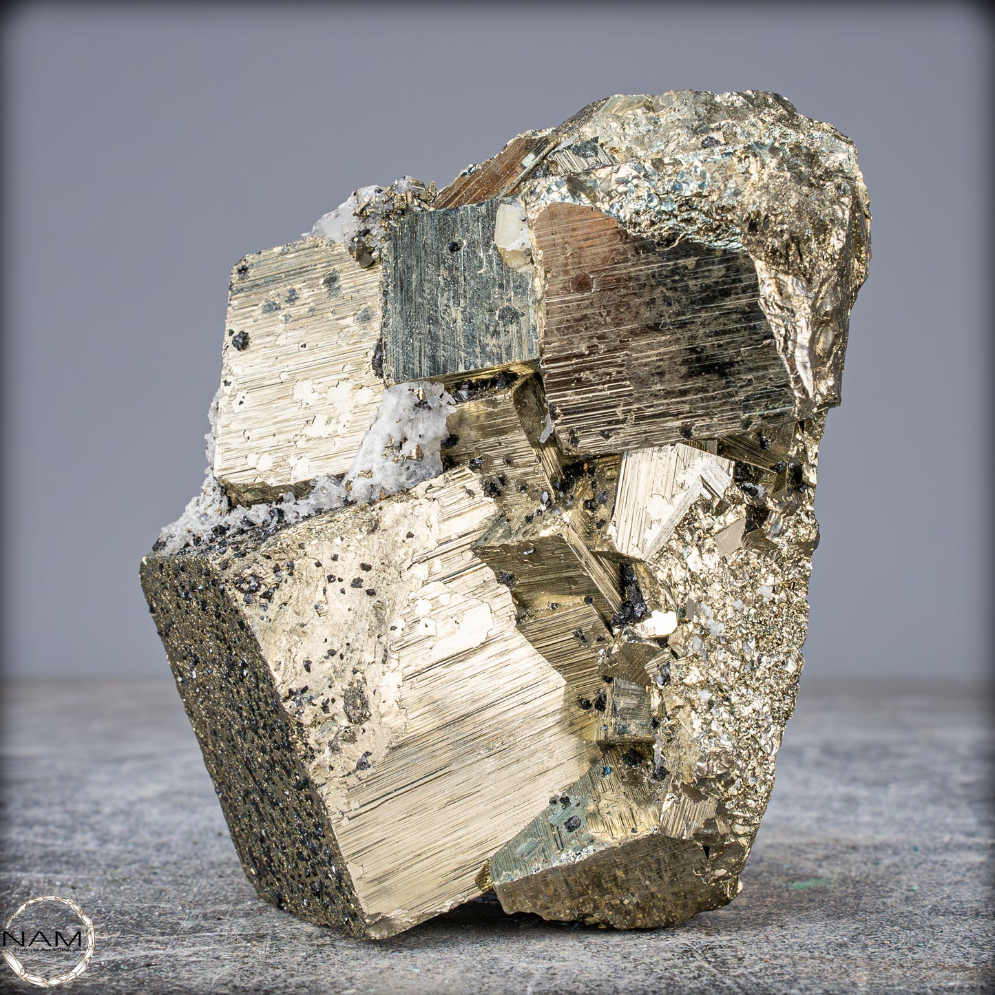 Natürliche Pyrit, Quarz und Galena Kristallcluster - 1231,93g
