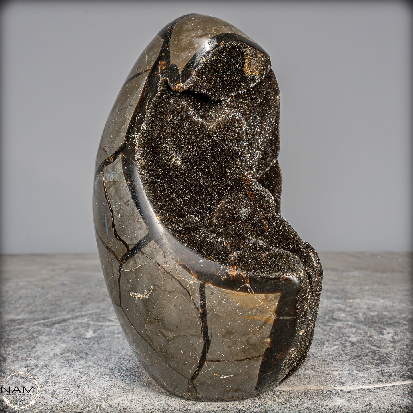 Natürliche Septarien Druse mit Calzit Kristallen, Spitzenqualität - 1846,15g