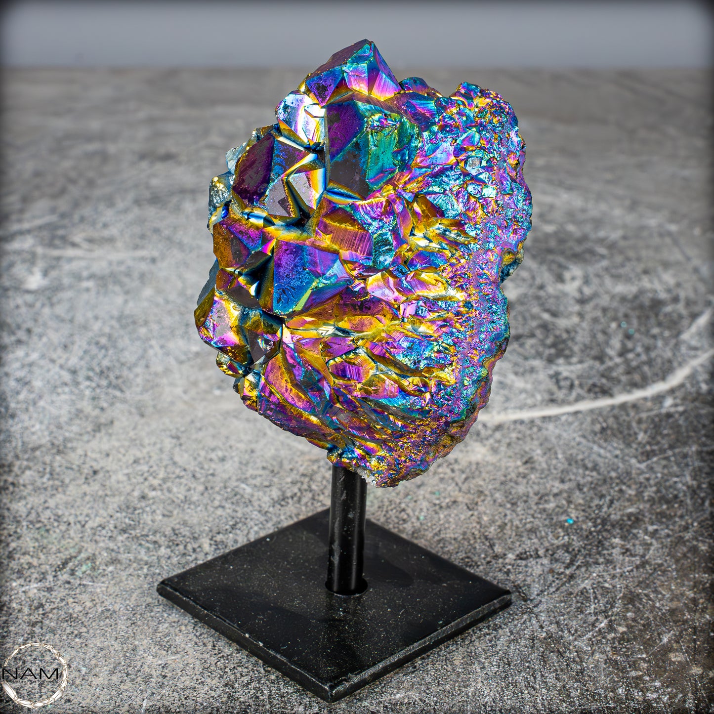 Kristall-Aura-Amethyst auf Ständer – 253,81g