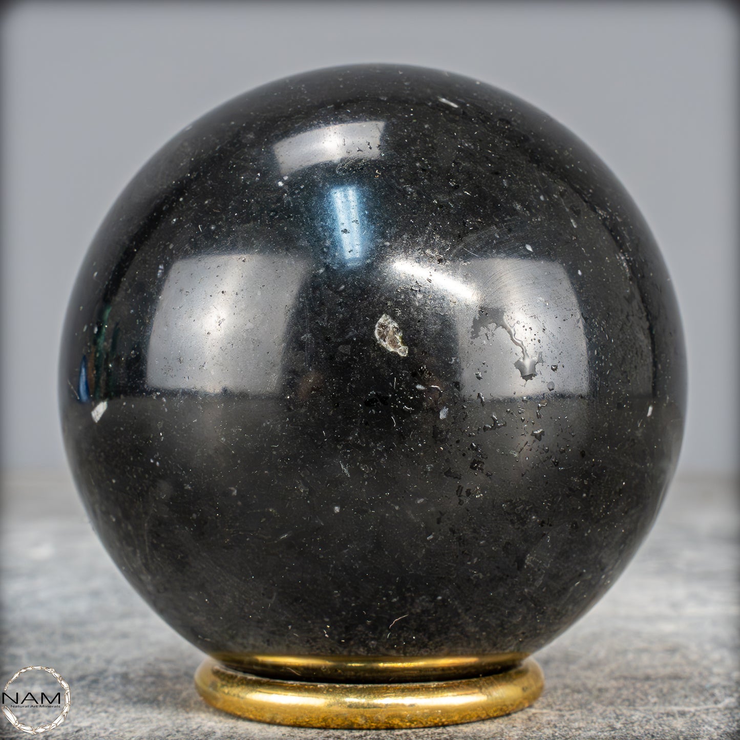 Schwarze Tourmalin-Kristall Kugel aus Brasilien - 660,34g - 75mm