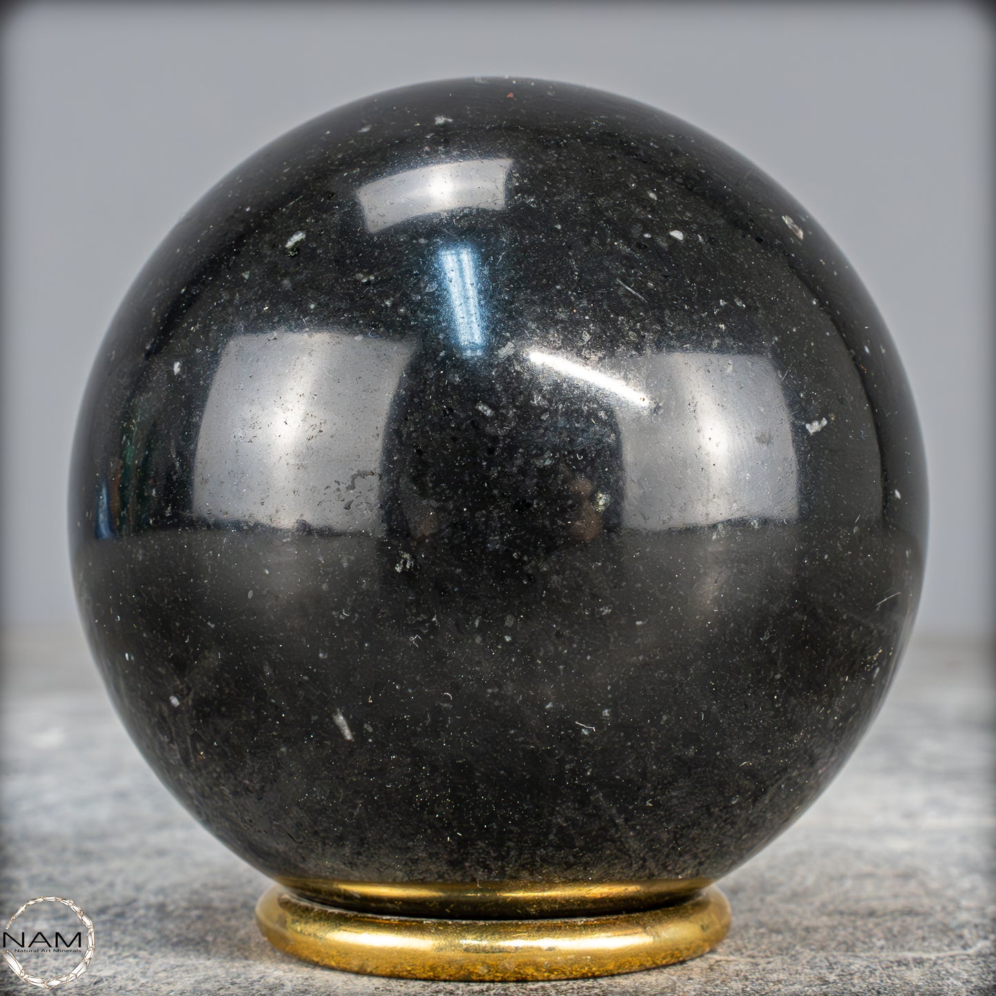 Schwarze Tourmalin-Kristall Kugel aus Brasilien - 660,34g - 75mm