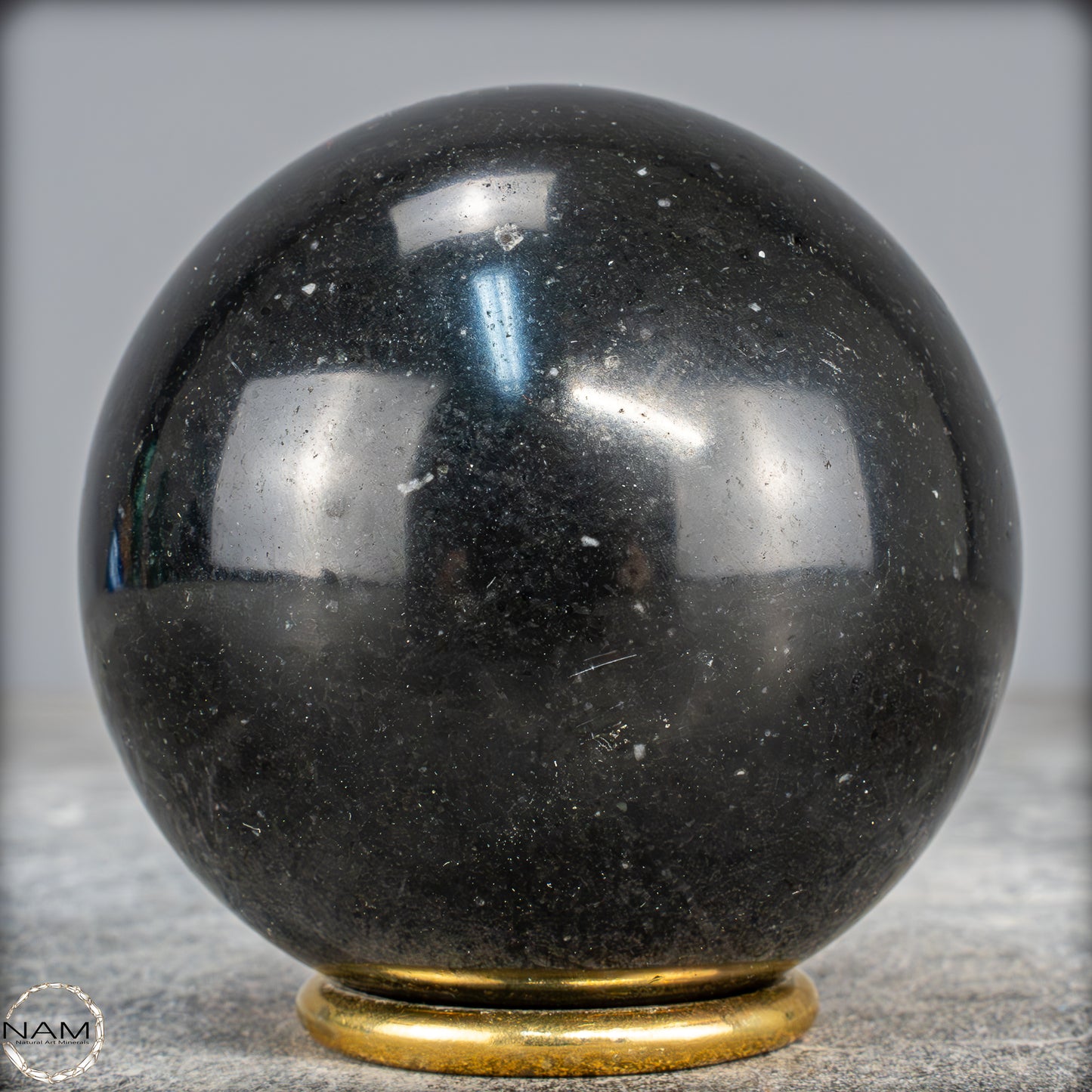 Schwarze Tourmalin-Kristall Kugel aus Brasilien - 660,34g - 75mm