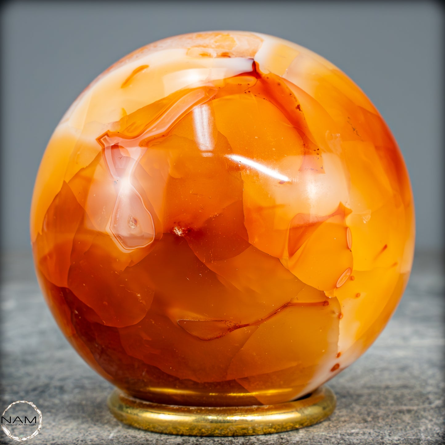 Natürliche Mehrfabige Carneol Kristall Kugel - 463,62g - 69,5mm