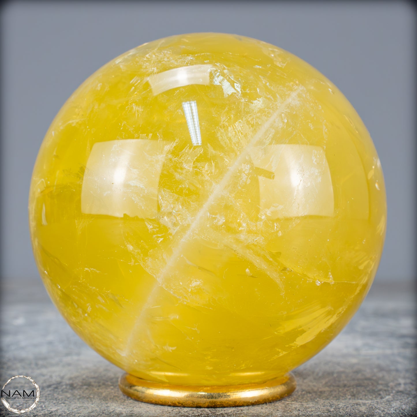 Top Qualität Transparenter Citrin Kristall Kugel - Brasilien - 819,24g - 84mm