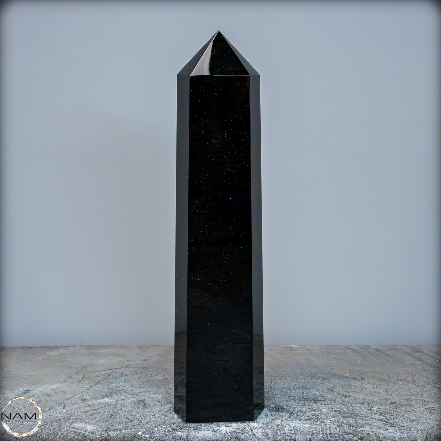 Natürliche Schwarze Obsidian Kristall-Obelisk - 1195,81g