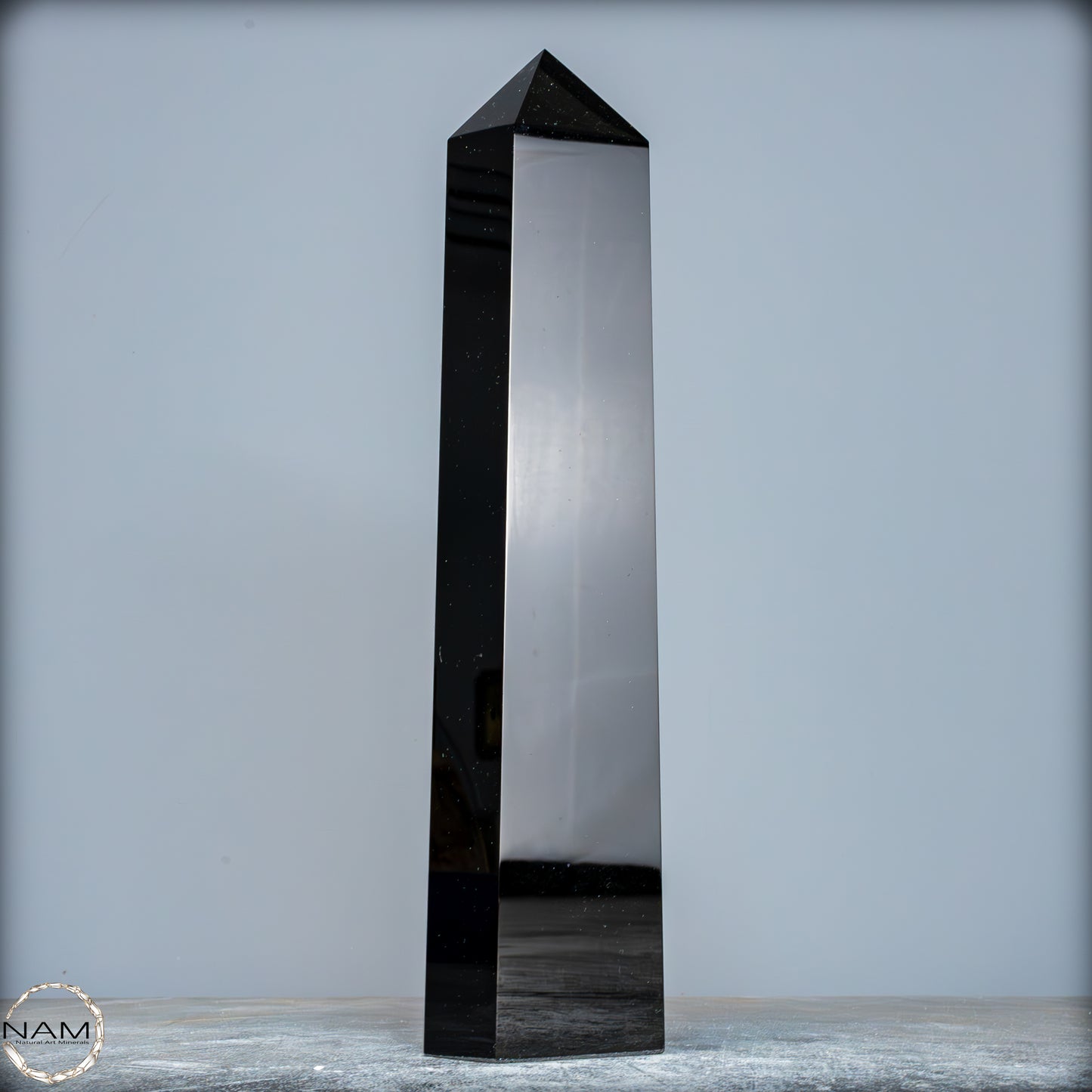 Natürliche Schwarze Obsidian Kristall-Obelisk - 1195,81g